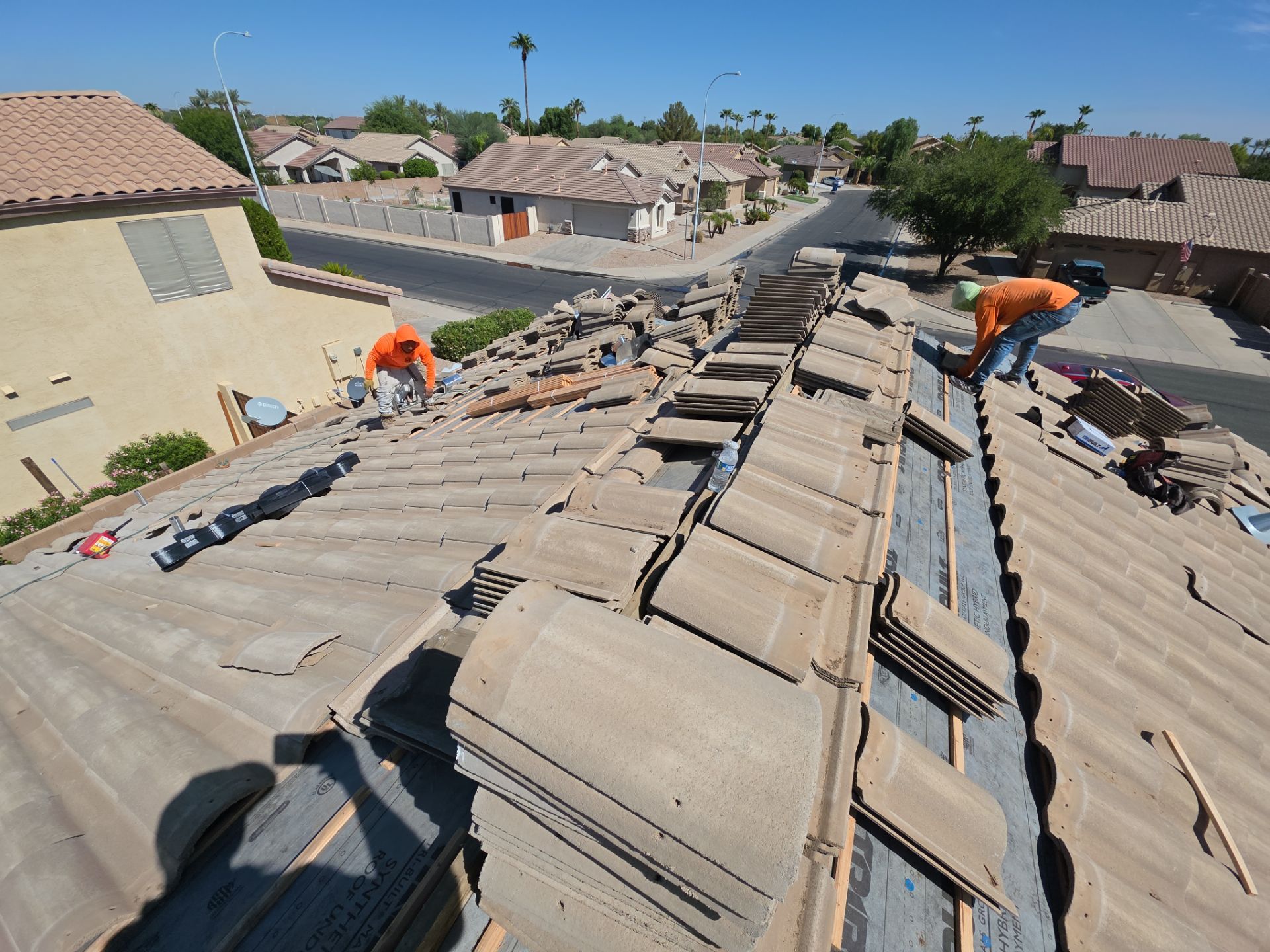 New tile reset for this beautiful home in Chandler by Weather-Tite Roofing