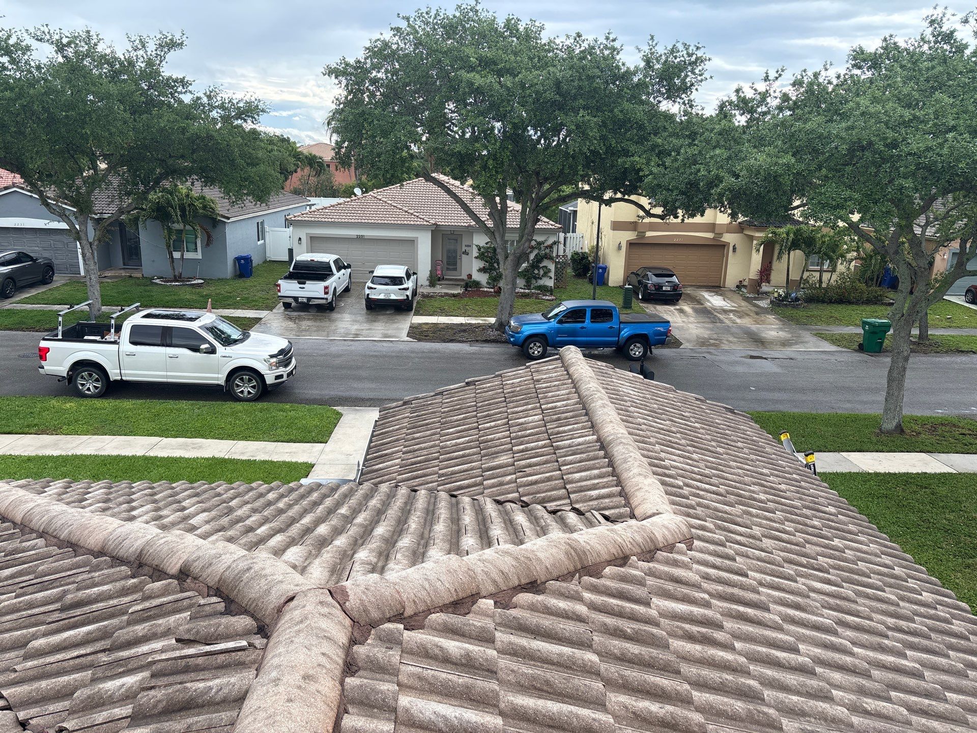 Residential Concrete Tile Roof Replacement and Deck Repair in Miramar by Aastro Roofing