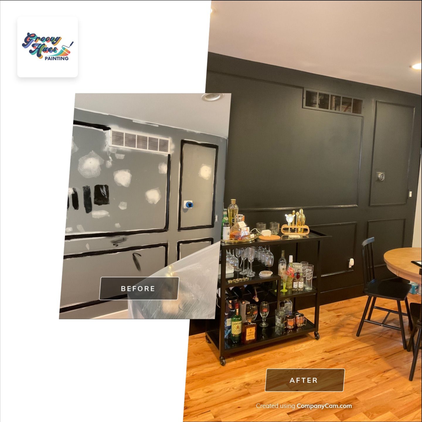 🏡 Dramatic Accent Wall Transformation in South Philadelphia by Groovy Hues