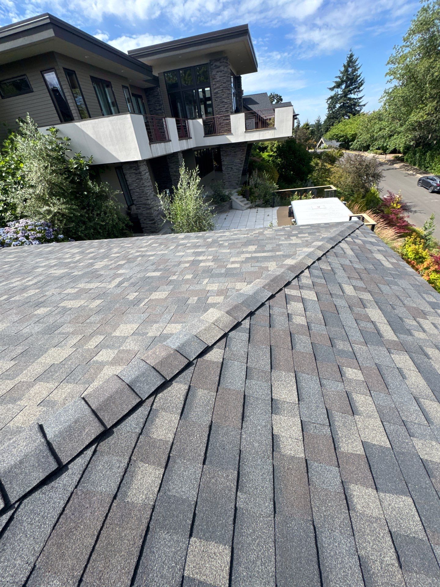 Complete Architectural Shingle Reroof and OSB Decking Repair in Eugene by BEST Roofing & Waterproofing