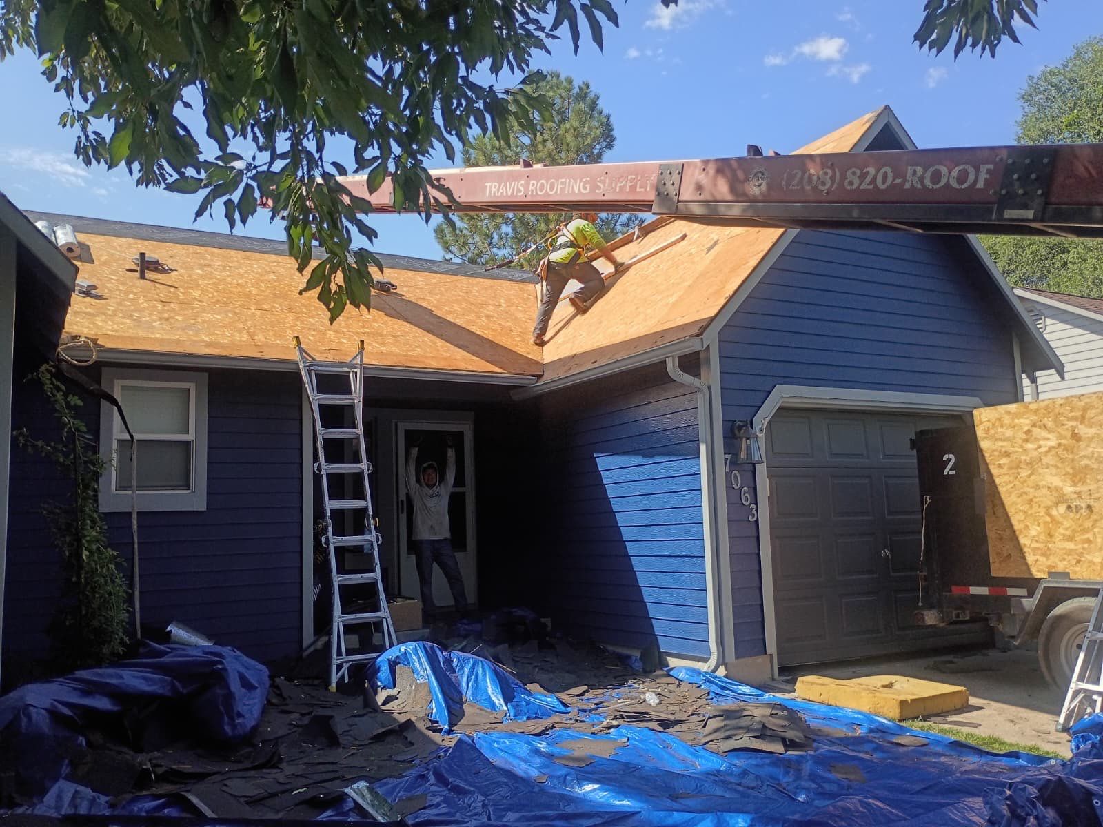 Complete Residential Roof Replacement and Sheathing Repair in Boise by Olive Roofing