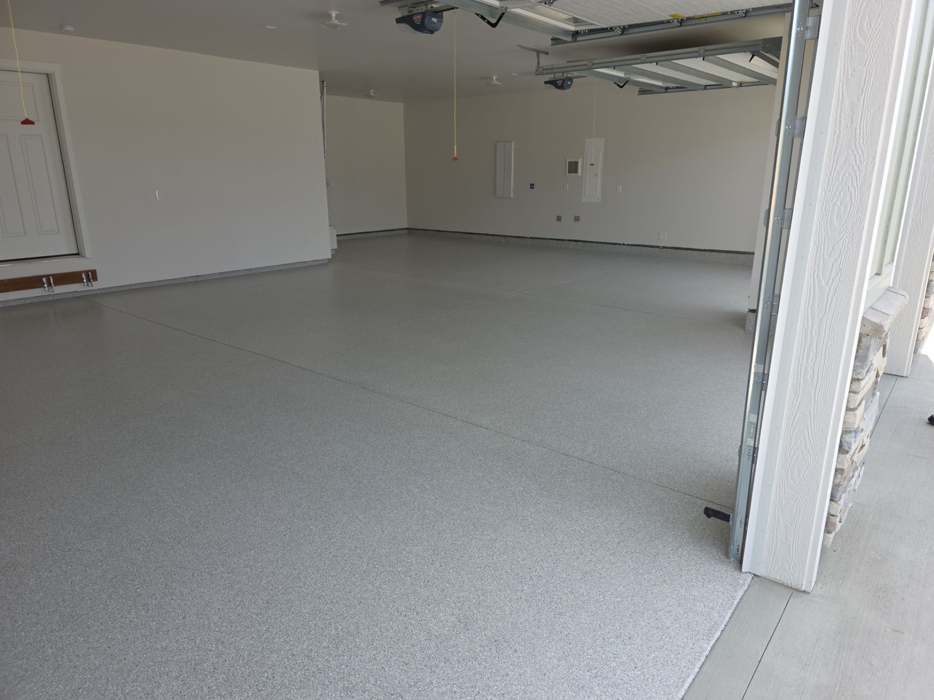 Garage Transformation using Limestone Hybrid by Croc Coatings, LLC