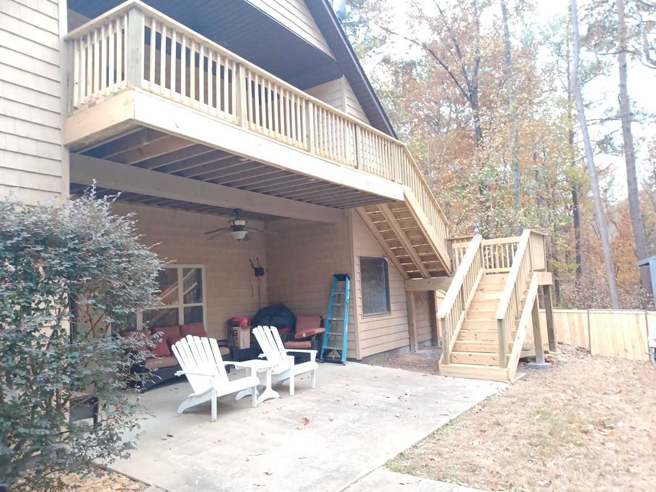 Million Dollar Lake - Deck and Fence by Pillar and Pine