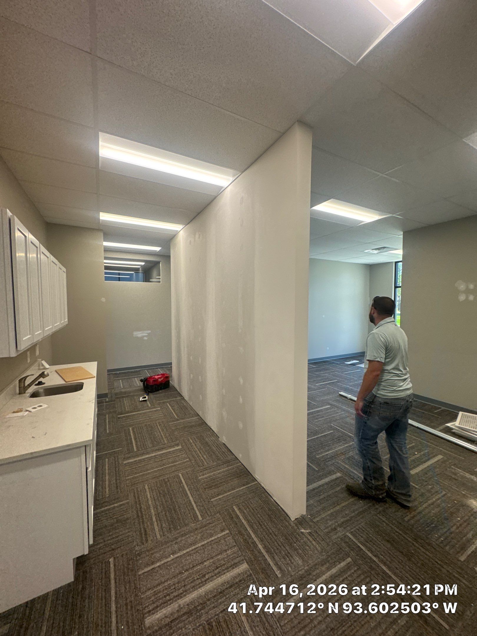 Commercial Interior Touchup after drywall work completed by Midwest Paint LLC
