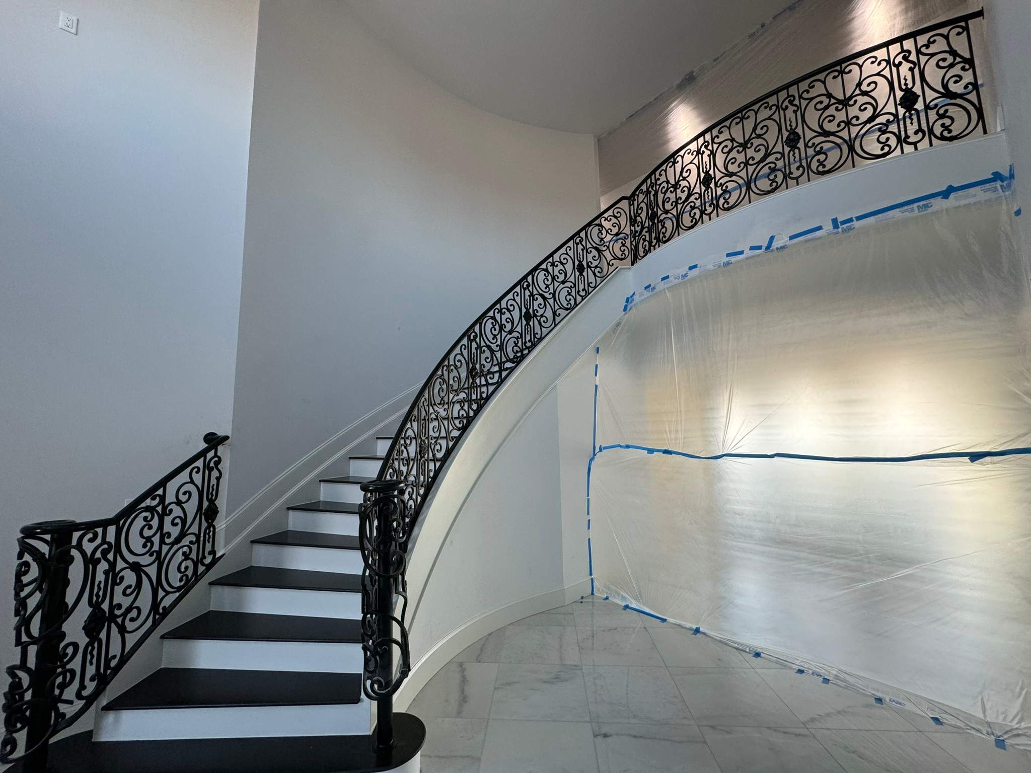 Ornamental Interior Curved Railings – Custom Rossi Series Design – Winchester, VA by Capitol Iron Works