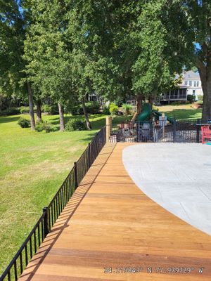 Pool Deck using IPE Decking Groved