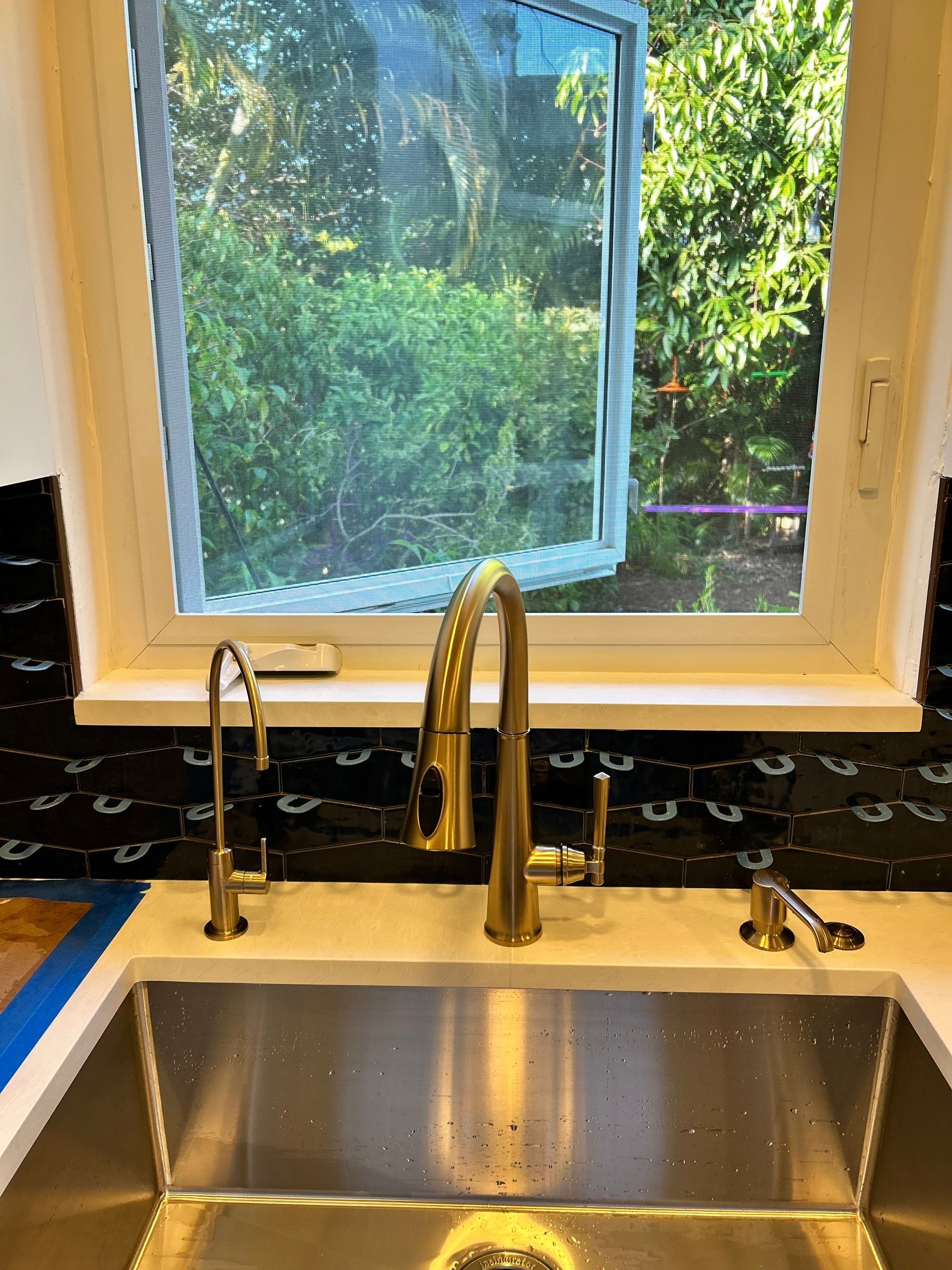 Blue Backsplash - Delray Beach by Hevi Tile