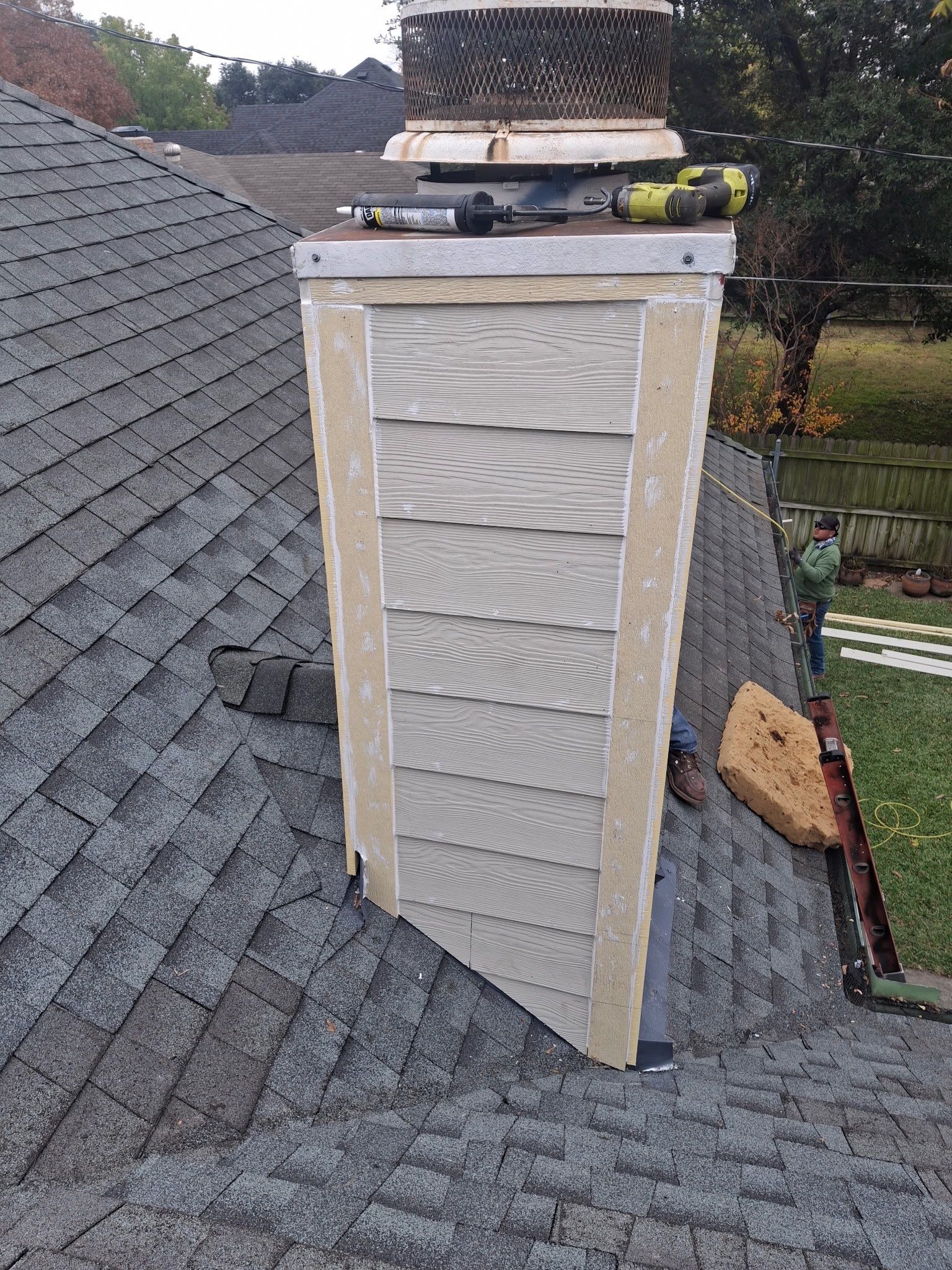 Chimney Rebuild by Joe Hall Roofing Inc