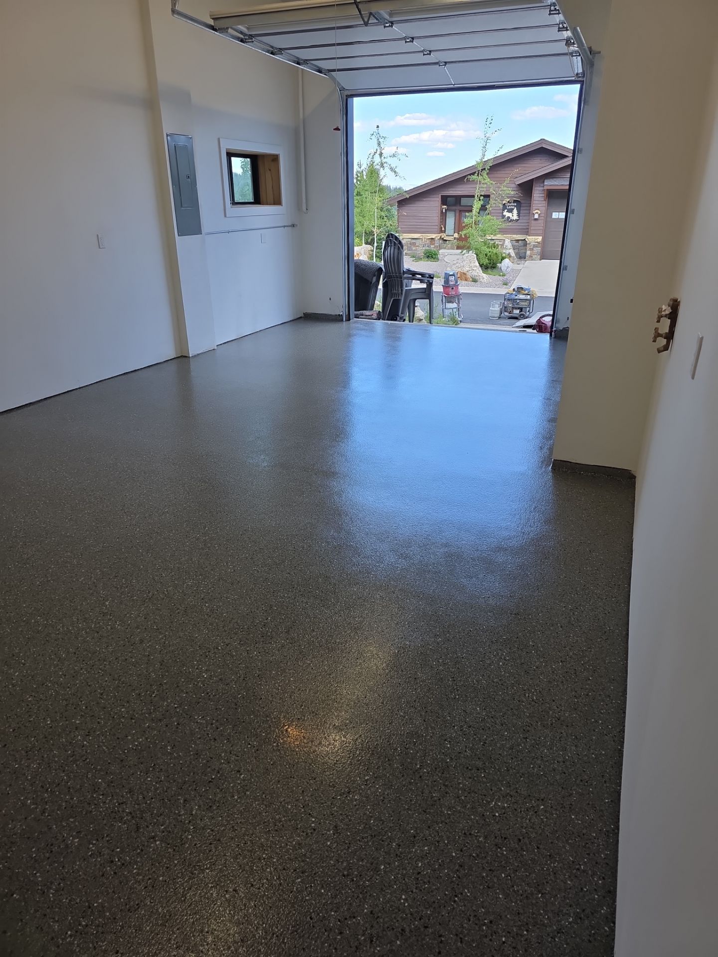 Garage Transformation using Slate Hybrid by Croc Coatings, LLC