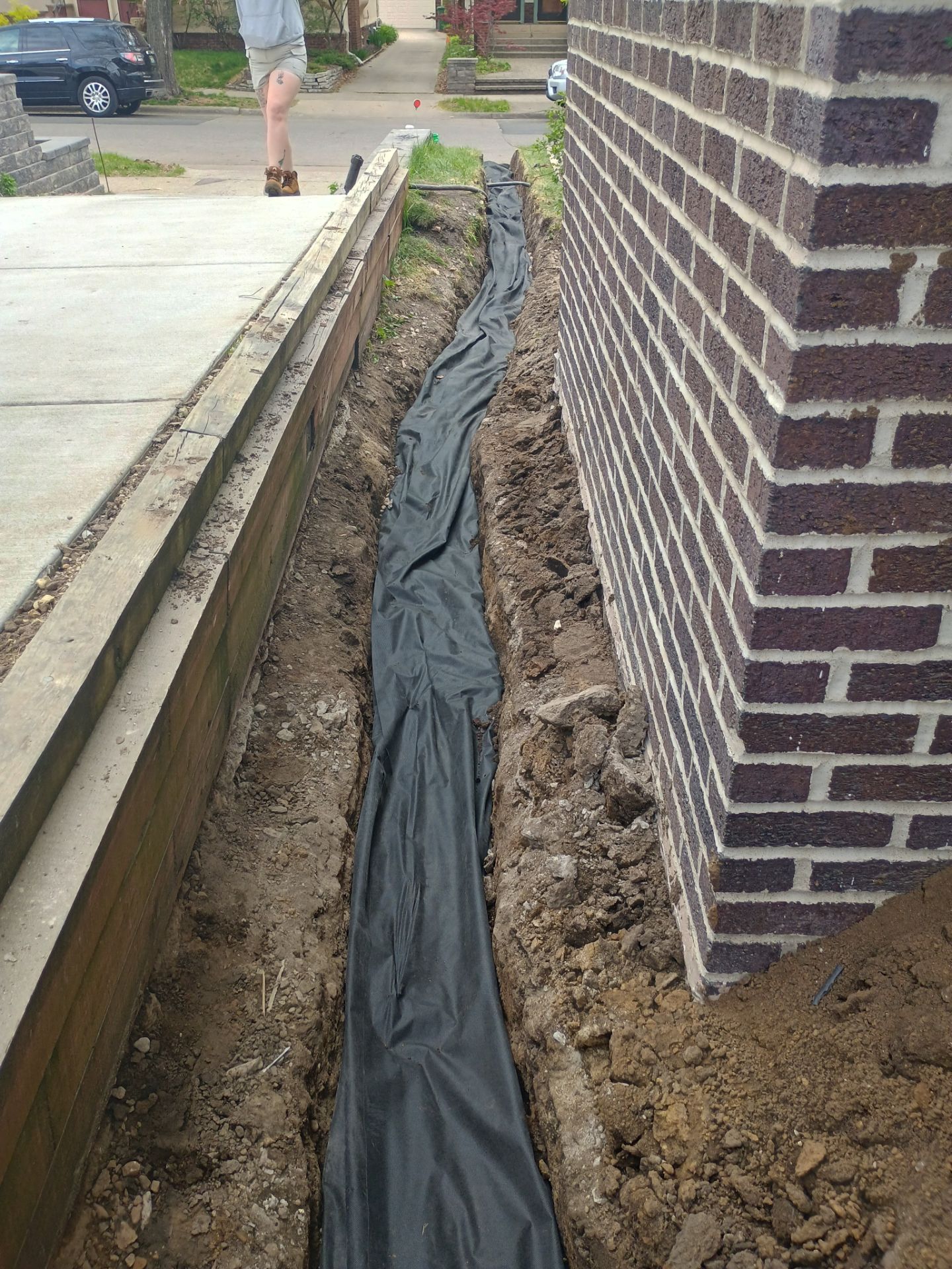 Foundation Drainage Board & French Drain in Southwest Minneapolis by Waterproofing Northeast