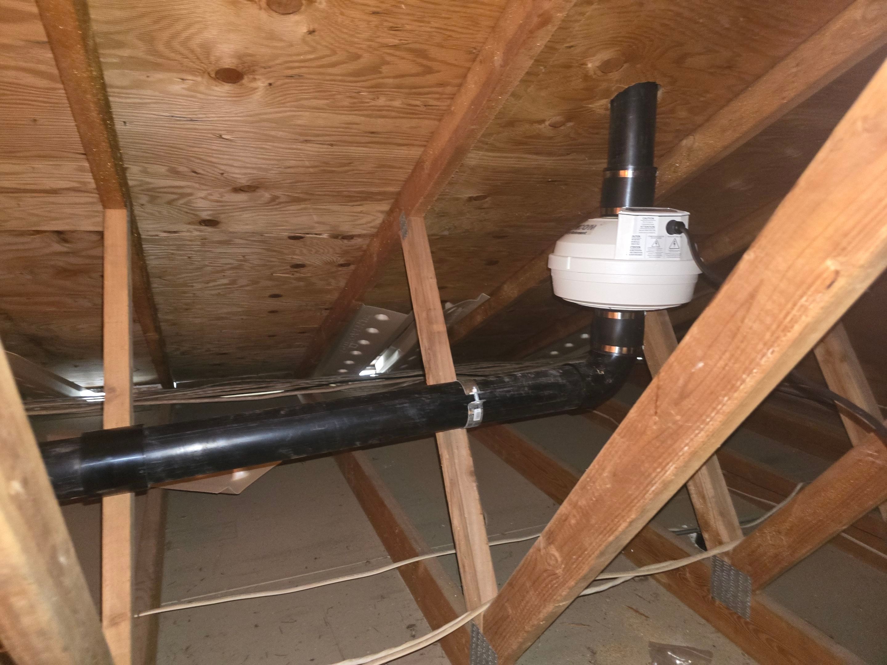 Sub Slab SafeAir™ System with Attic Installation by JustRadon.Com