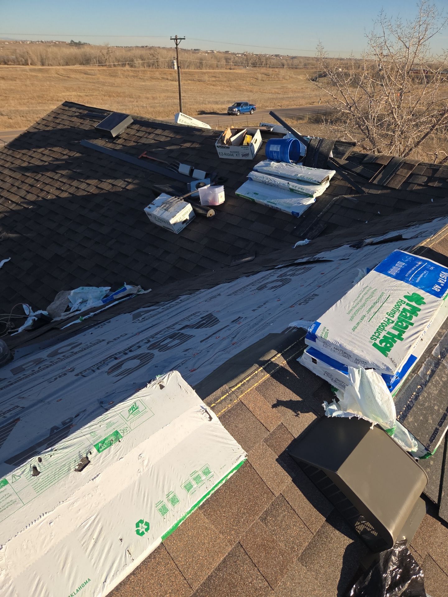 New Roof using Malarkey - Vista - Natural wood by RTP Roofing Company