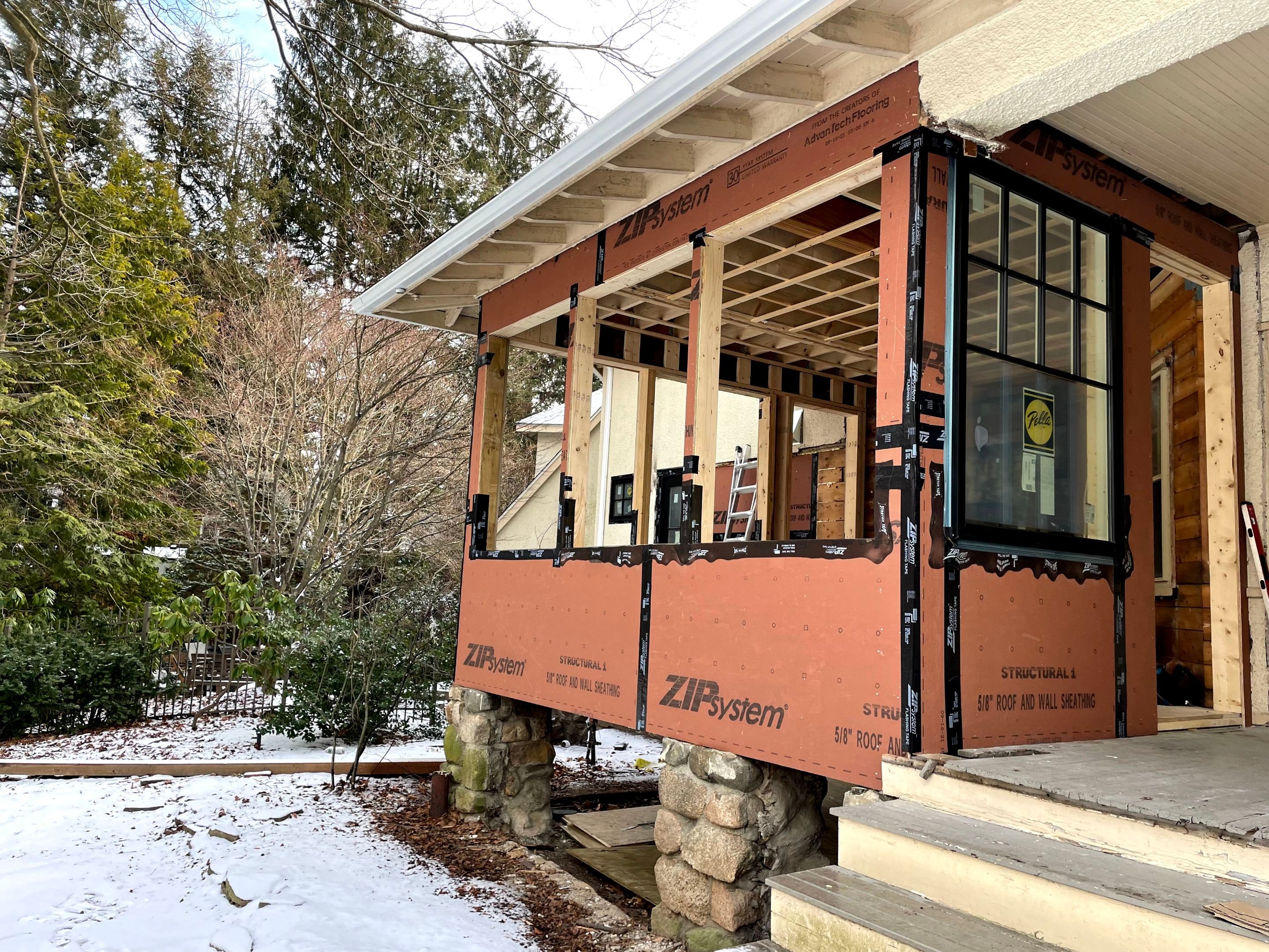 In progress: Exterior renovation in Wellesley MA by UBrothers Construction