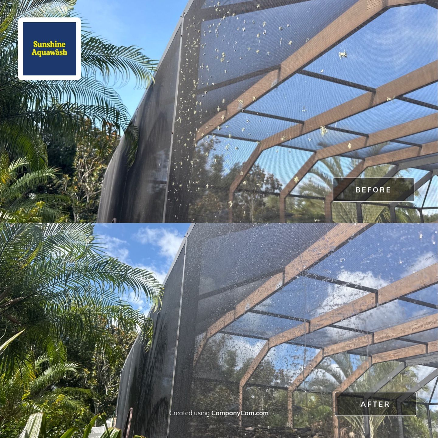 Pool Cage Screen Enclosure Cleaning – Oakley Community, Ellenton, FL 34222 by Sunshine AquaWash