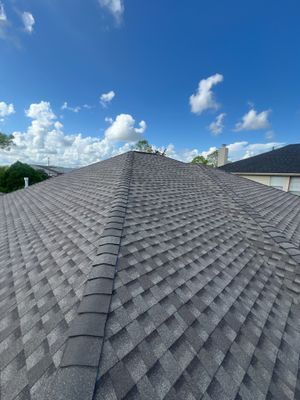 Residential Roof Replacement using GAF HDZ - Weathered Wood