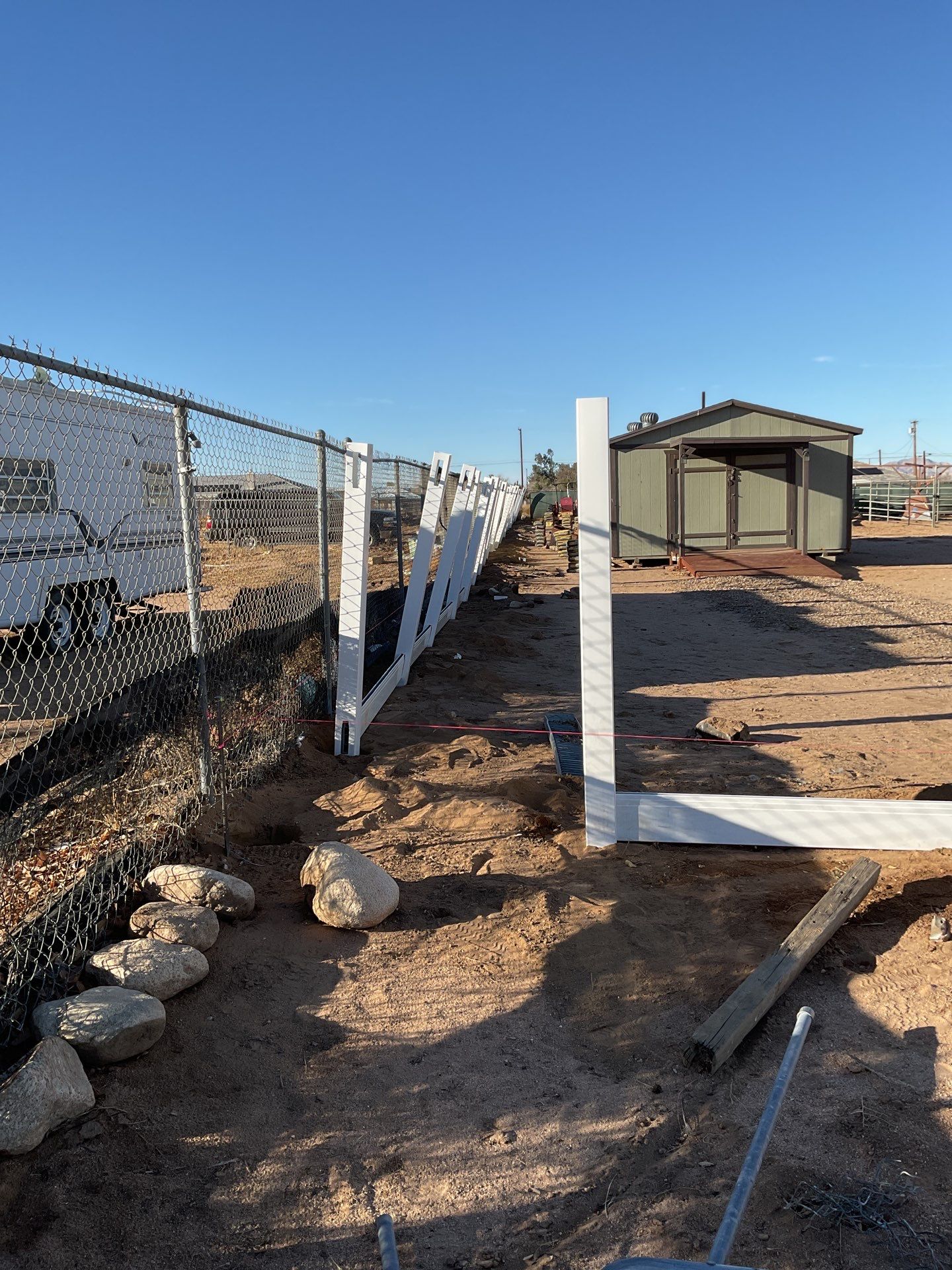 Replacement of old chain link fence by Fence Guys Inc. 