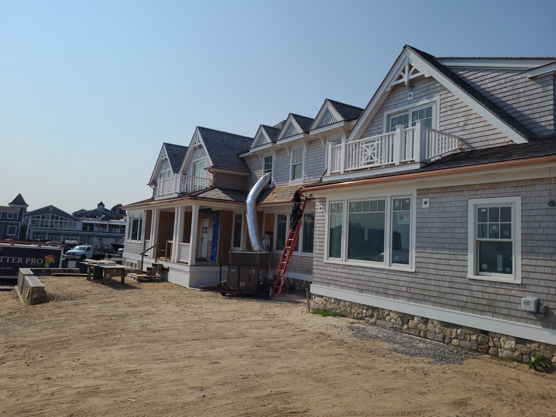 Gutter Installation using 6" Half Round Copper Gutter by Gutter Pro Enterprises
