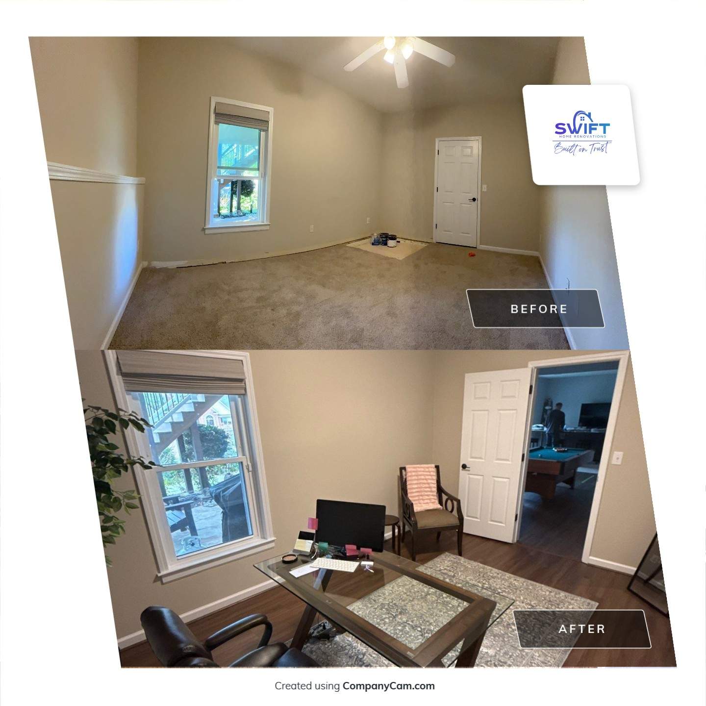 Roswell Interior Remodeling and Professional Home Office Conversion by Swift Home Renovations 
