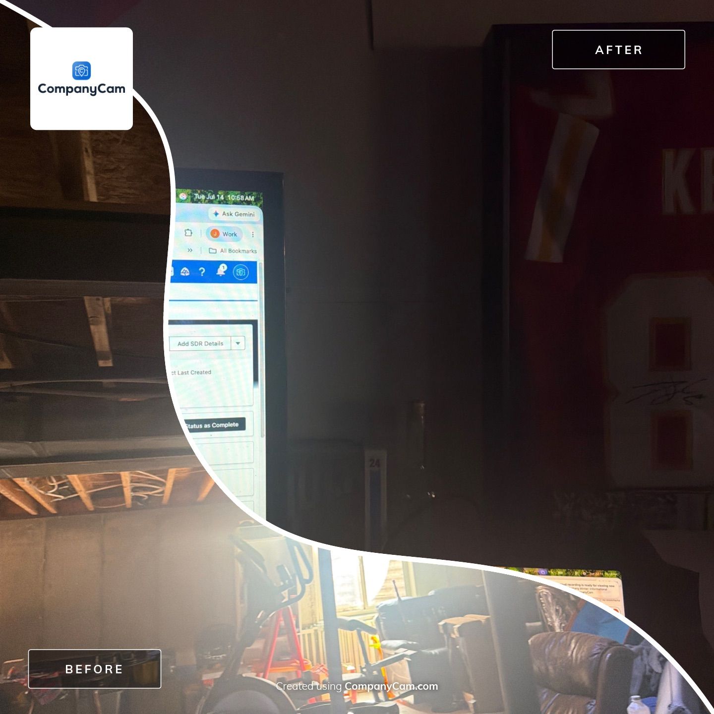 Basement Renovation with Structural Steel and Mechanical Rough-Ins by CompanyCam Sales Demo