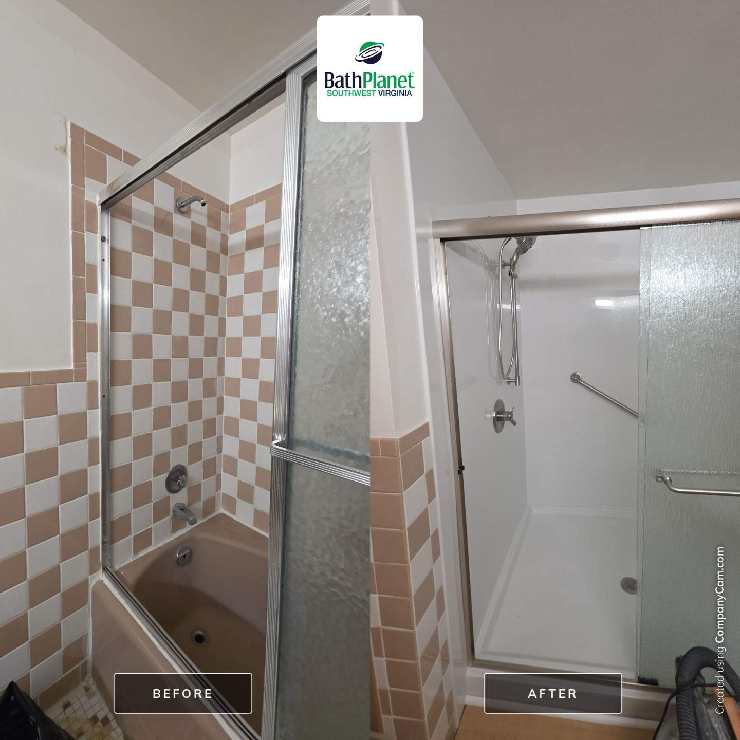 Tub to Shower Remodel by BathPlanet SW Virginia
