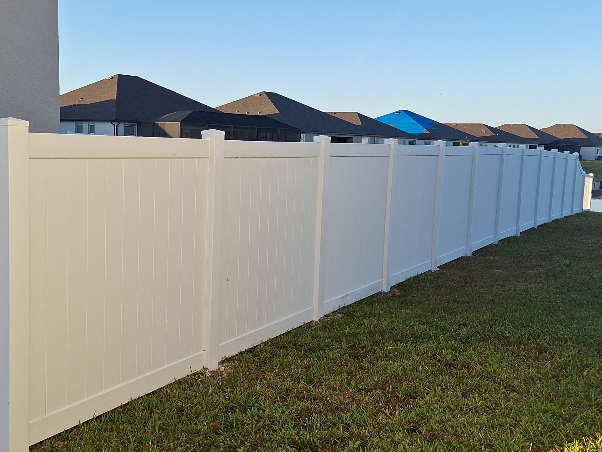 Vinyl Fence Installation using 6Ft White Vinyl Privacy Fence with a 4Ft White Clearwater Picket Fence by Asap fence and gates, LLC