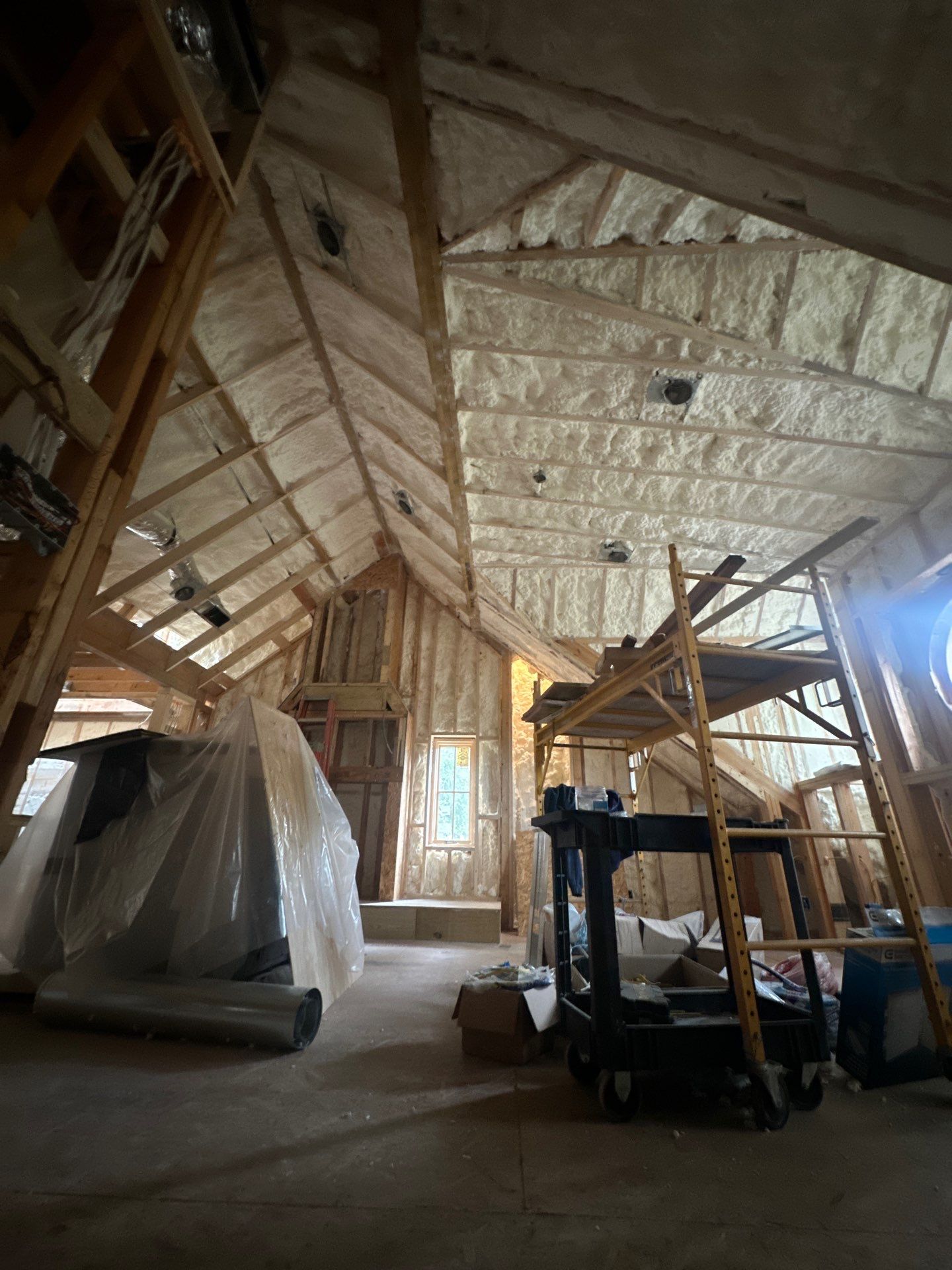 We spray foamed this beautiful and very unique custom home in Dallas by Apex Insulation Solutions