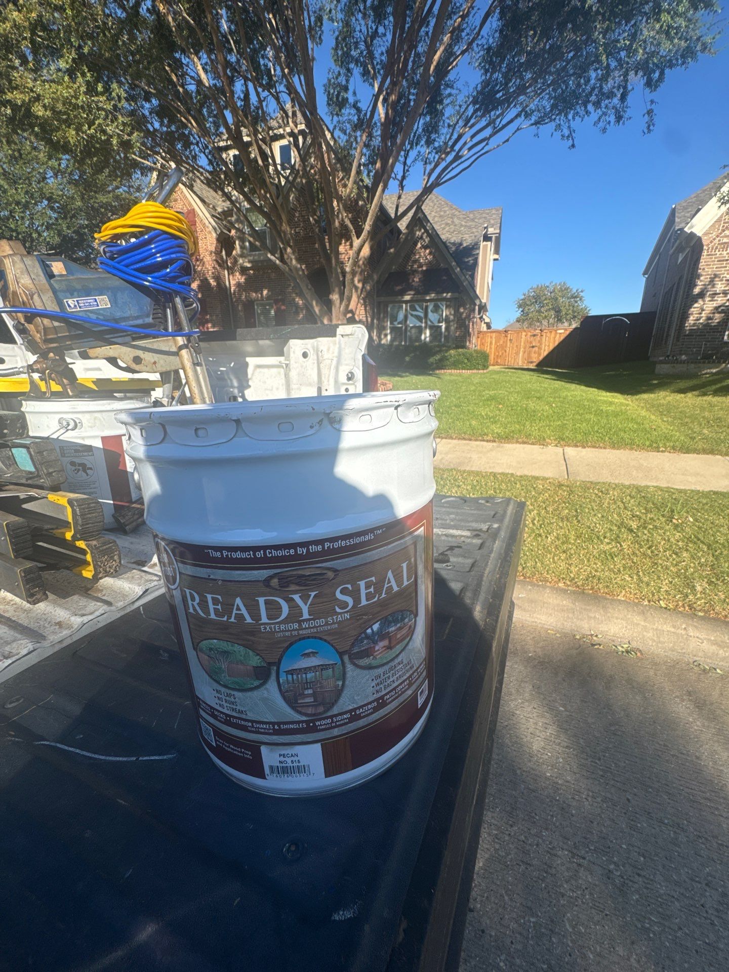 Stain and Pergola Roof Repair by Lighthouse Contractors