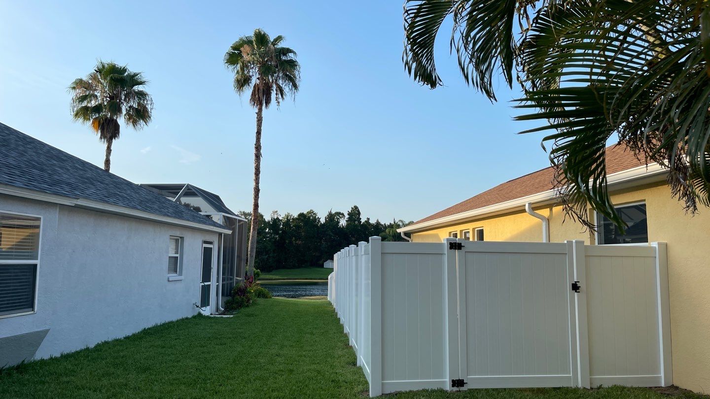 Lakewood Ranch, FL White Vinyl Privacy & Picket Fence by Asap fence and gates, LLC