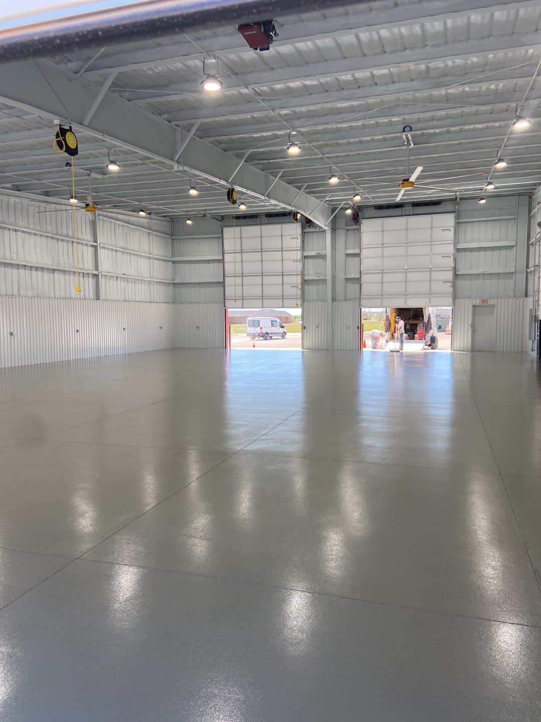 Commercial Floor Coating with Solid Color Coating by Copperhead Coatings