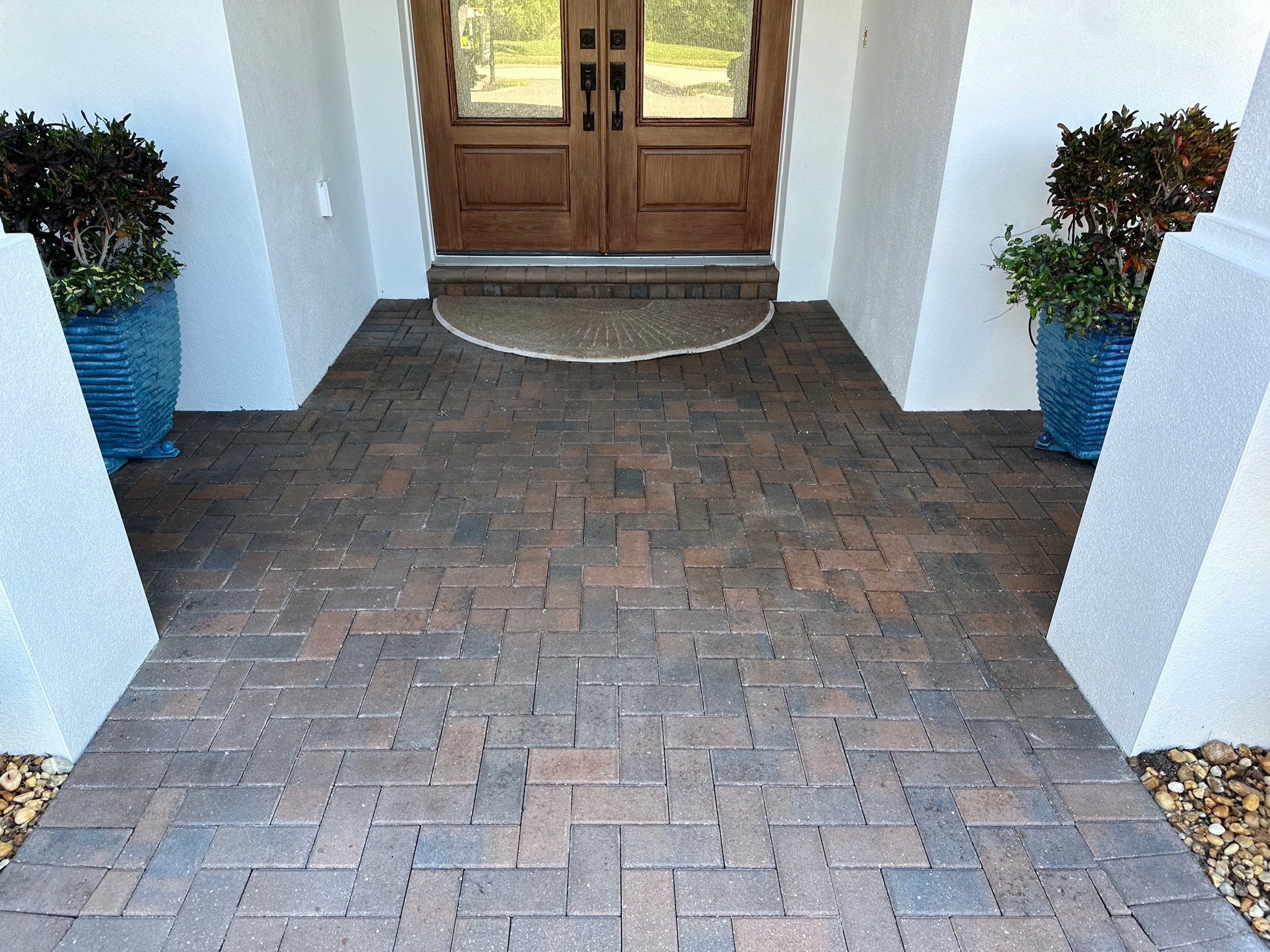 Paver Driveway Cleaning in Winding River Community, Bradenton, FL by Sunshine AquaWash