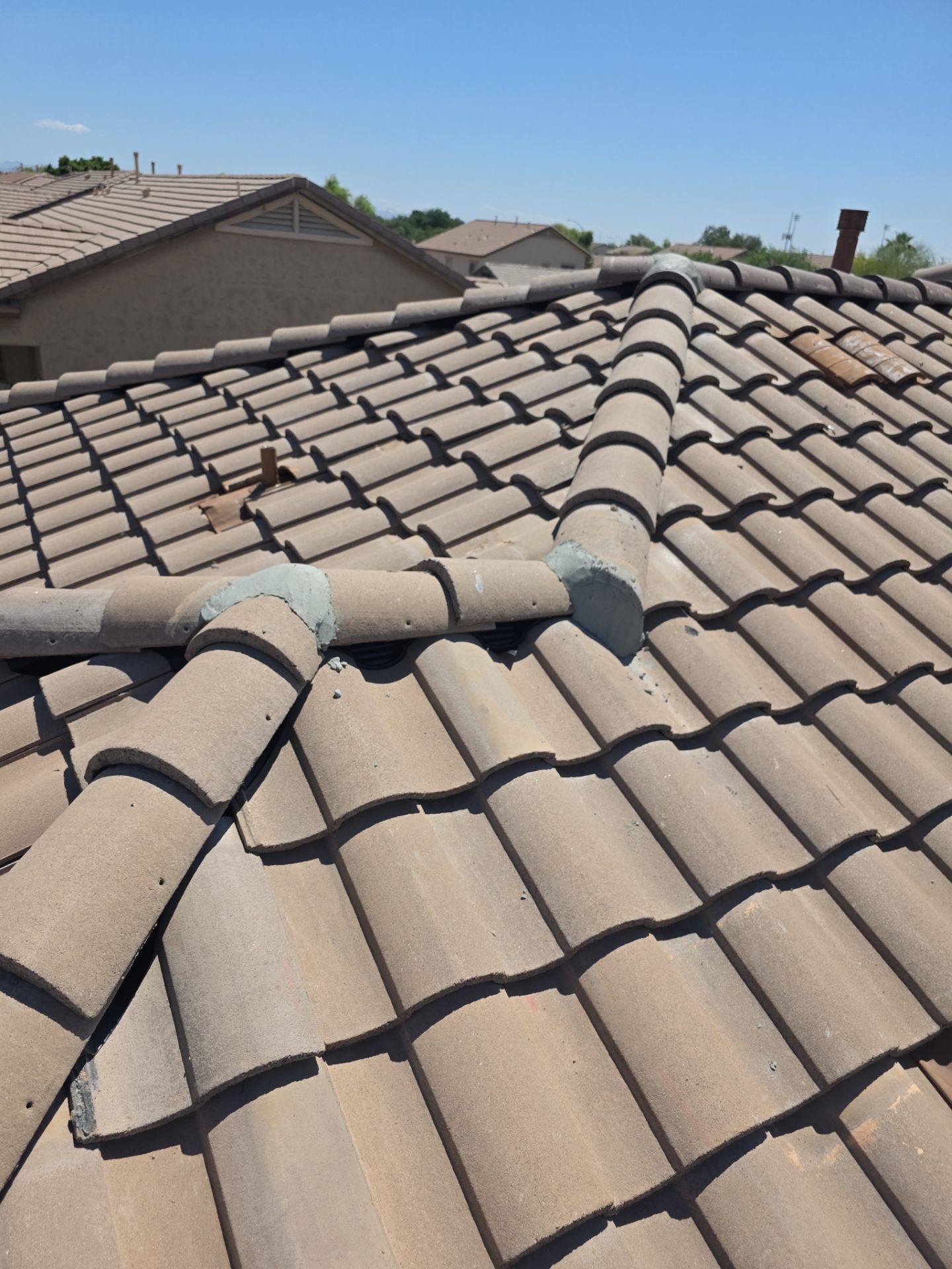 Tile Reset using Concrete Tiles in Mesa, Arizona by Weather-Tite Roofing