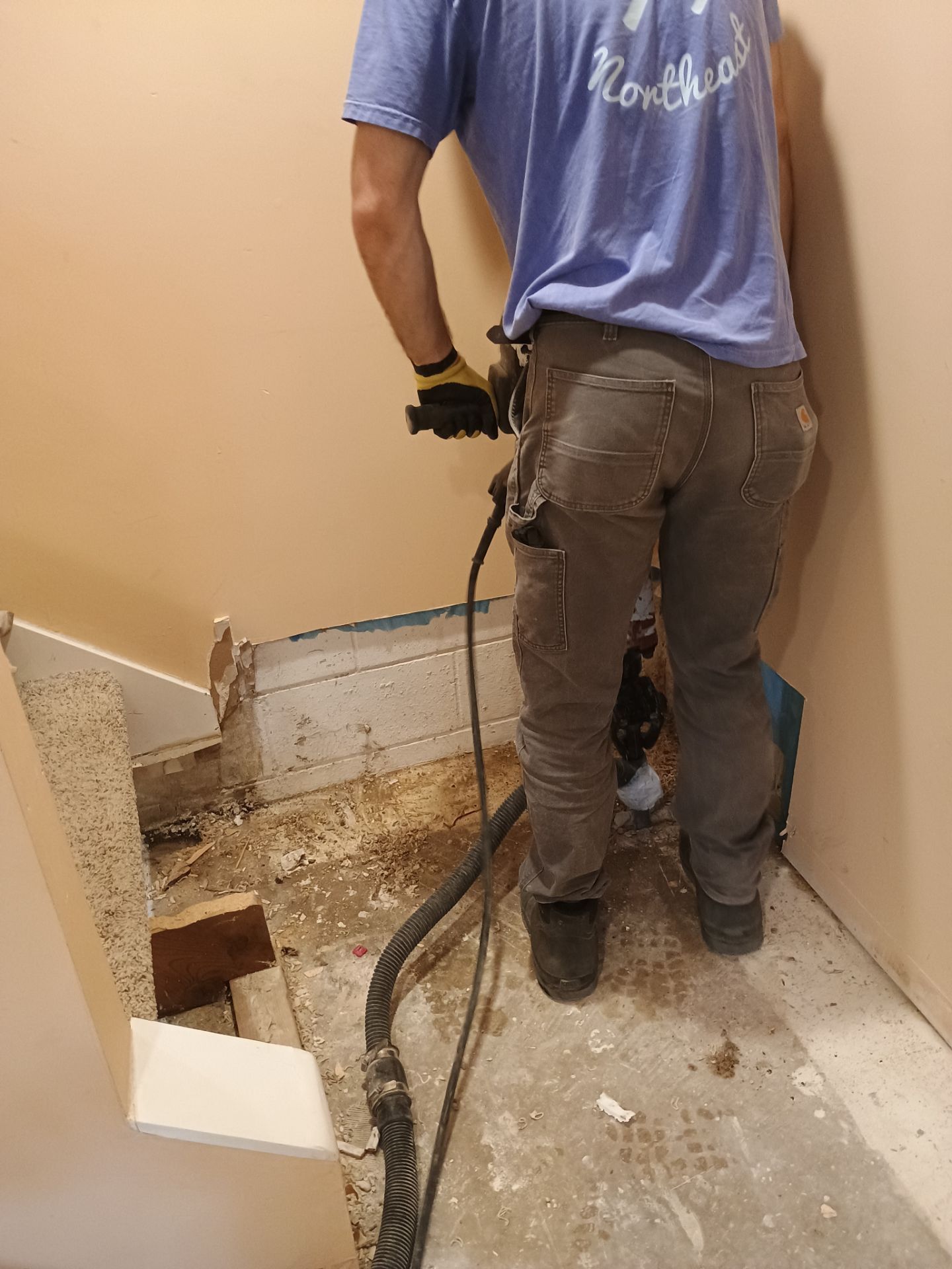 Interior Drain Tile Installation in Minnetonka, MN by Waterproofing Northeast