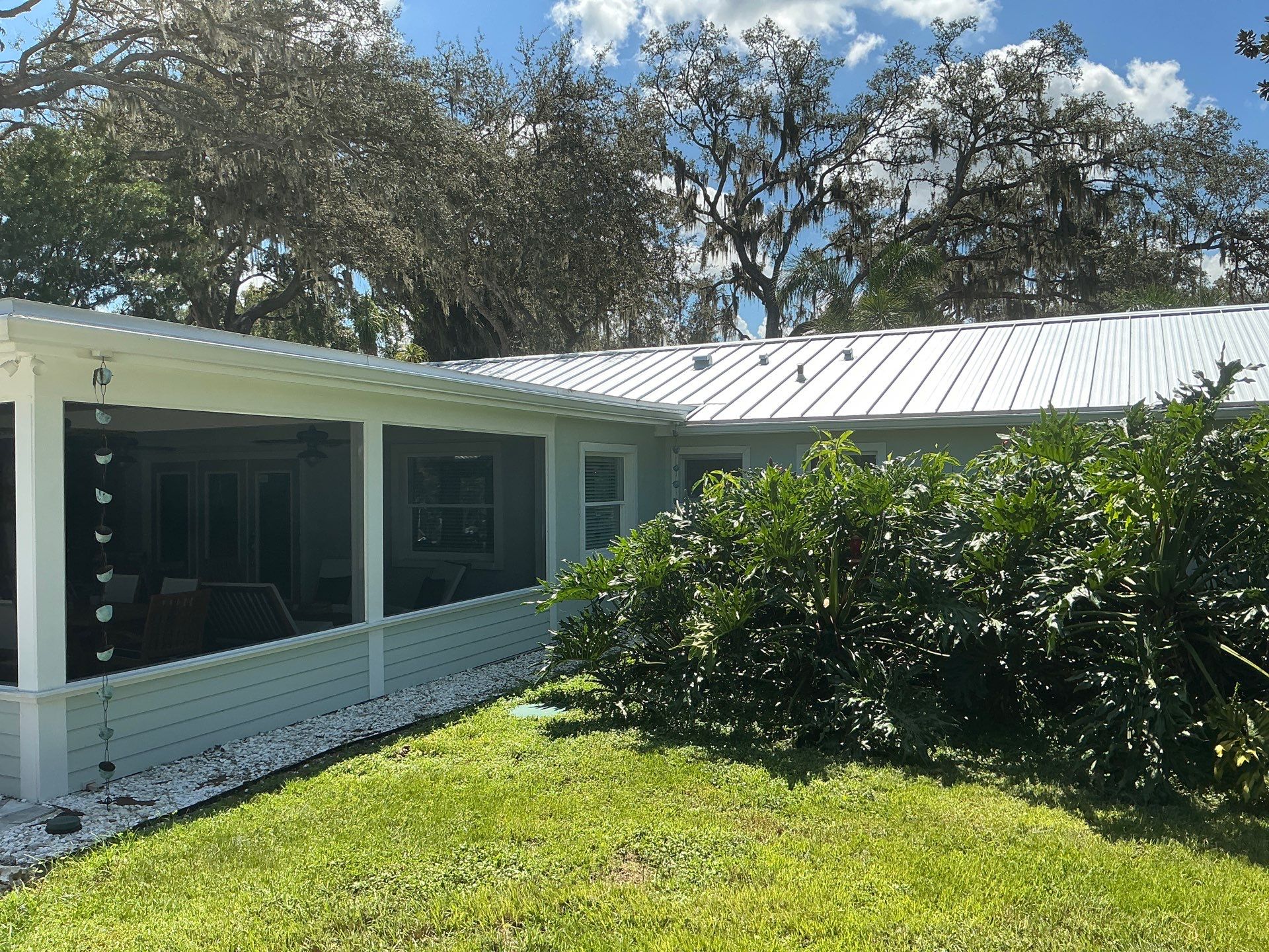 Galvalume Half Round Seamless Gutters and Downspouts in Valrico FL by Gutter Professors