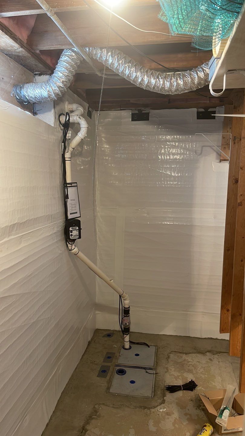 Embedded Fiber Reinforcement and Basement Waterproofing using GrateDrain Waterproofing System by Toledo Basement Repair