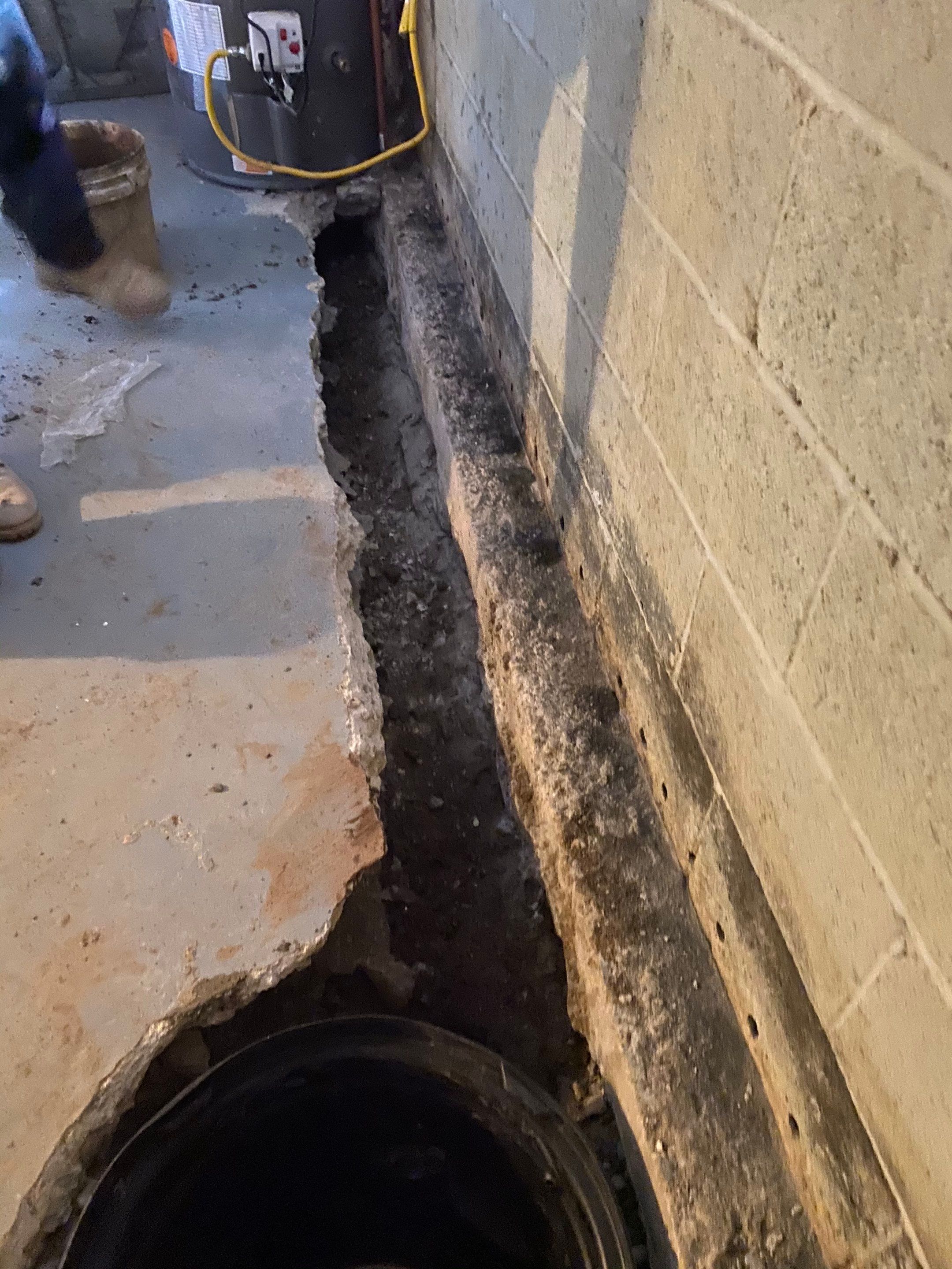 Interior French Drain Job in Cranford, NJ by Pure Service Pro, LLC 