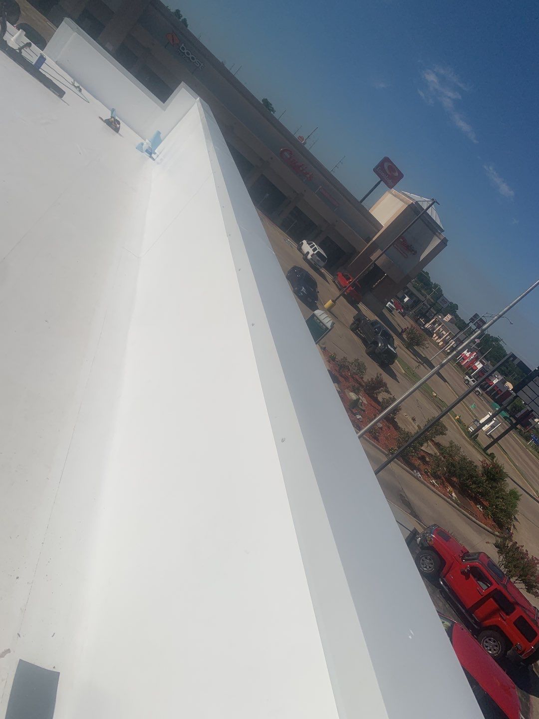 Commercial Roofing Installation using 50 mil PVC by Hostetler Roofing
