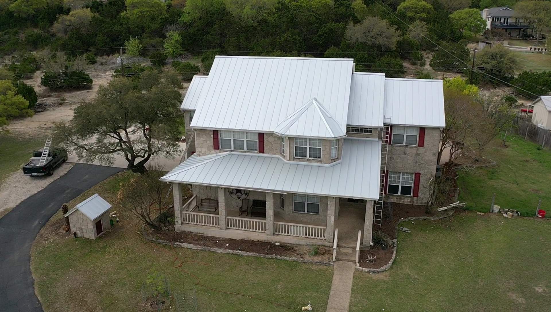 Residential Metal Roof Installation using McElroy Metal by Premier Roofing and Contracting