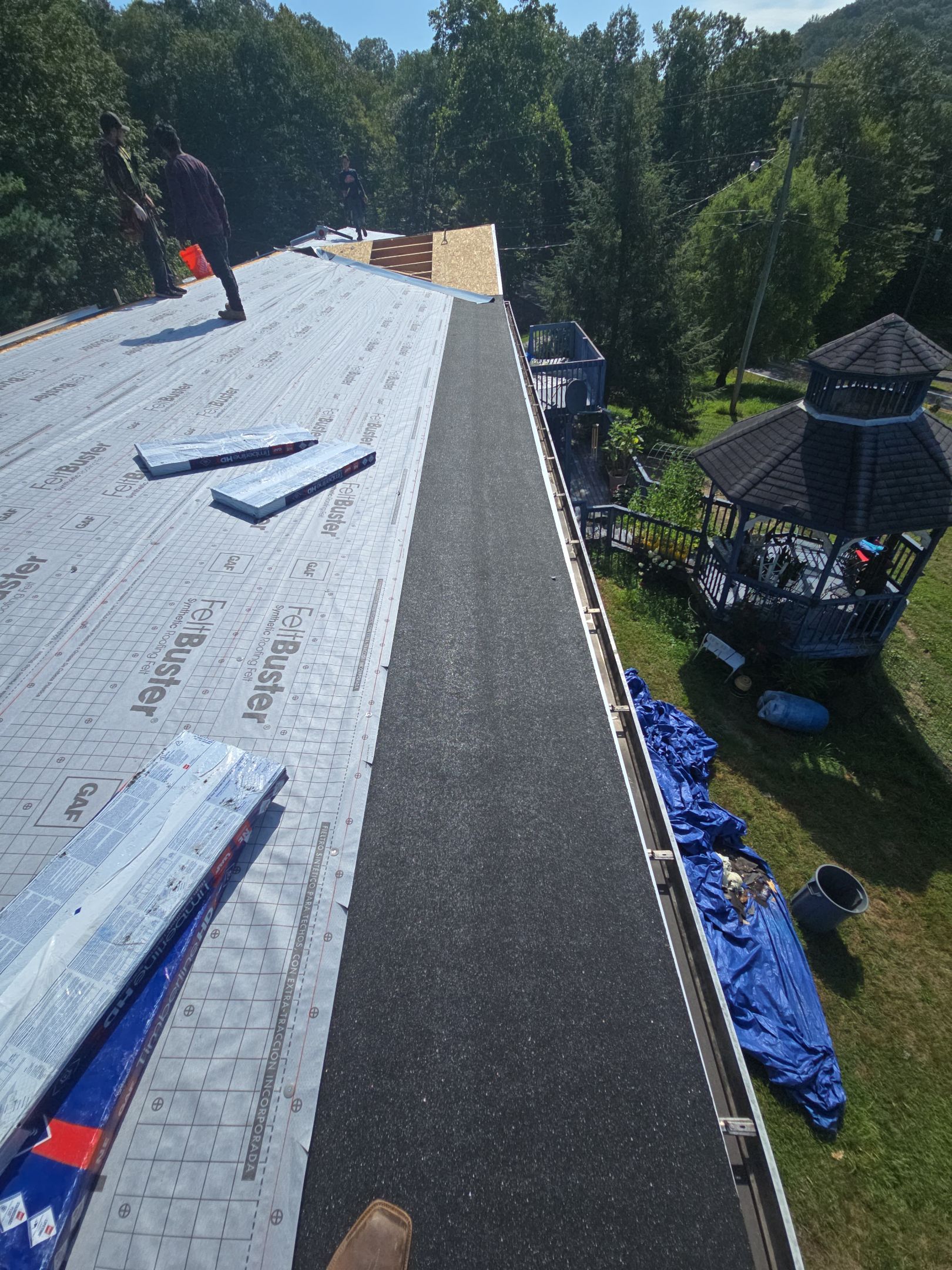 Residential Roofing Installation using GAF Timberline HDZ Fox Hollow Grey by Rainstoppers Roofing