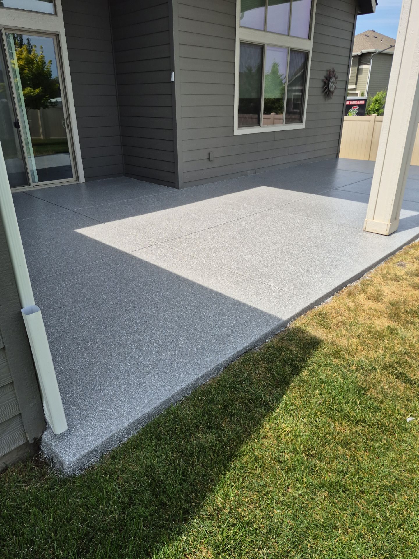 Patio Transformation using Turquoise Hybrid by Croc Coatings, LLC