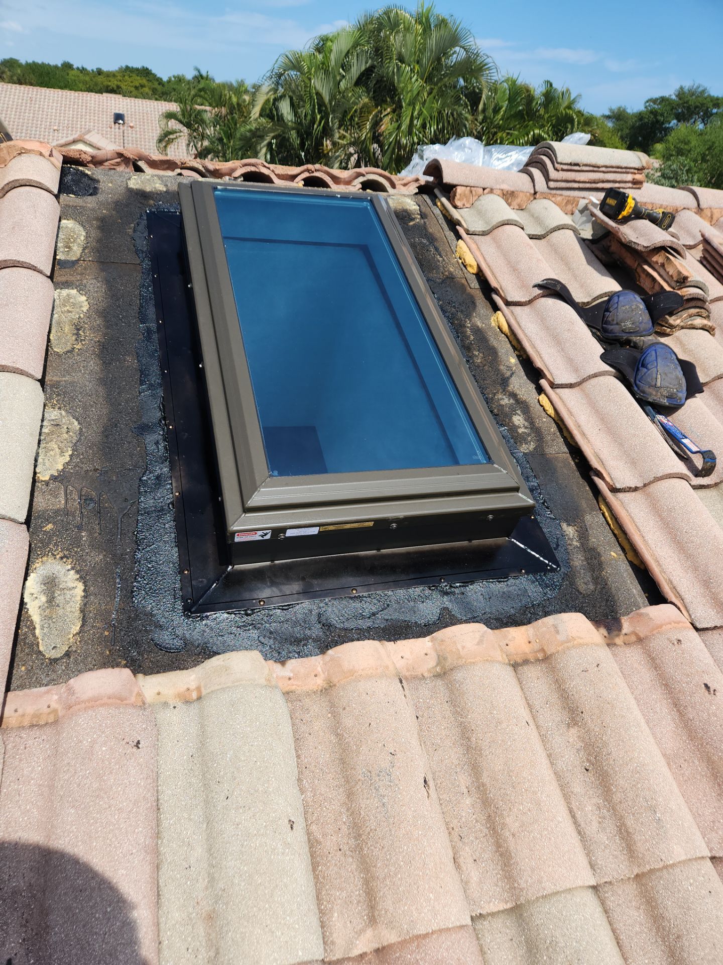 Concrete Tile Roof Repair using Skylight by Aastro Roofing