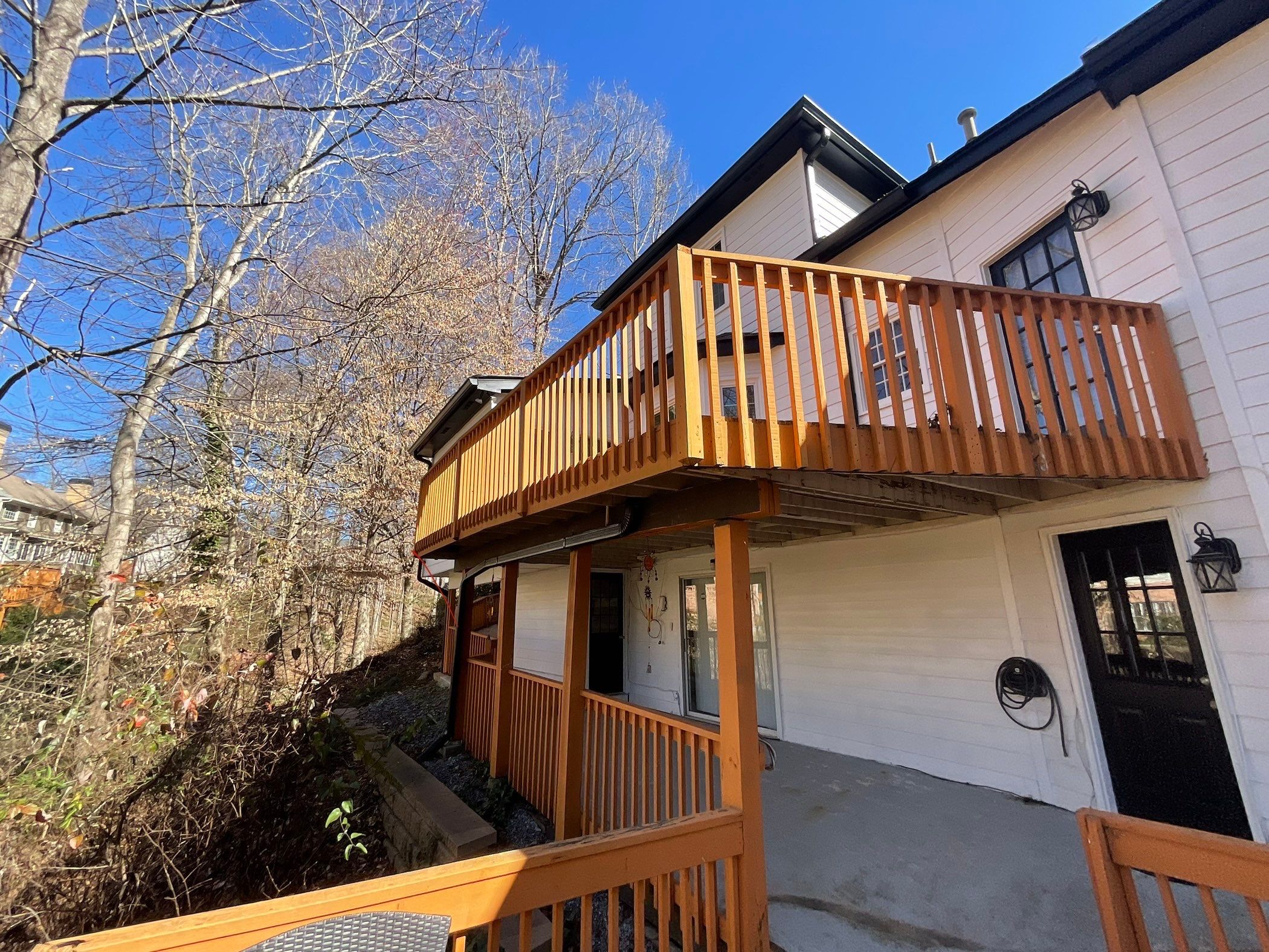 Elevated Wood Deck and Covered Patio Installation in Alpharetta by Swift Home Renovations