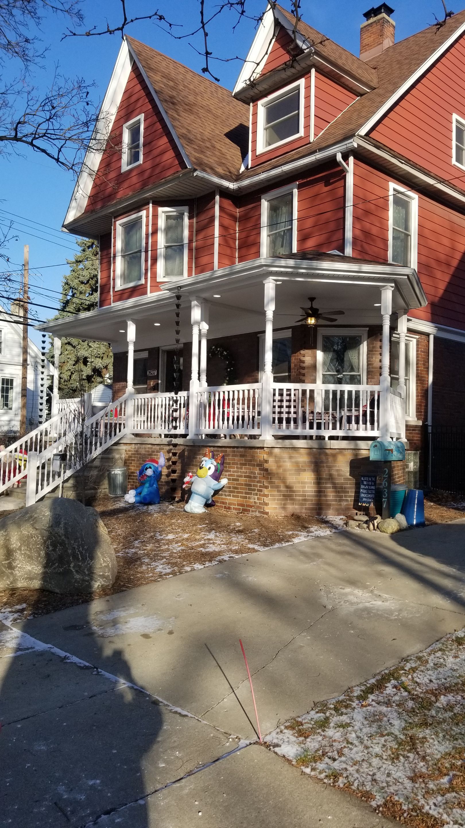 Custom Front Porch on Historic Home by Northwest Construction 