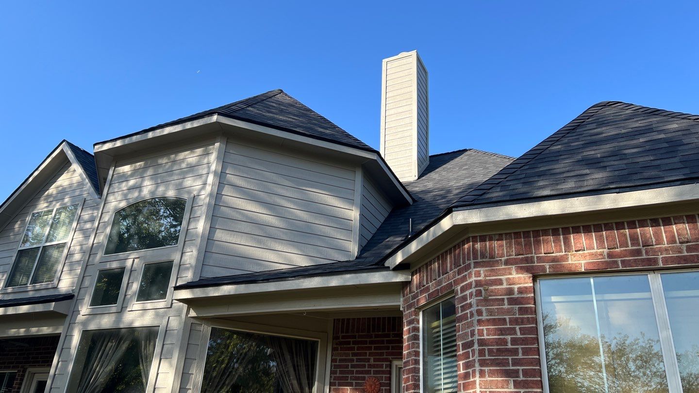 Insurance Claim Roof Paint and Gutters by Tex-Line Roofing