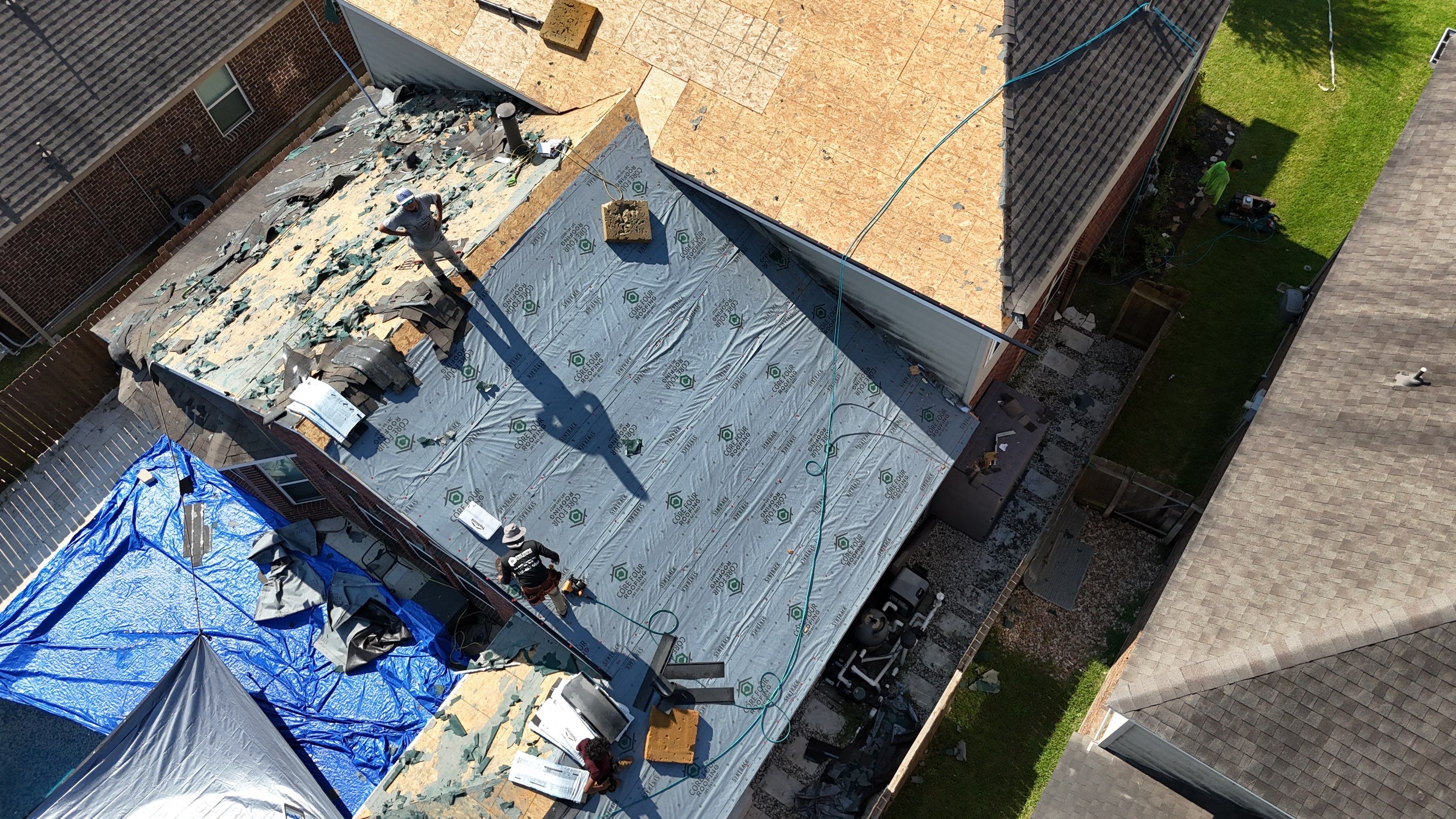 Residential Roofing Installation using IKO Dynasty by Core Four Roofing