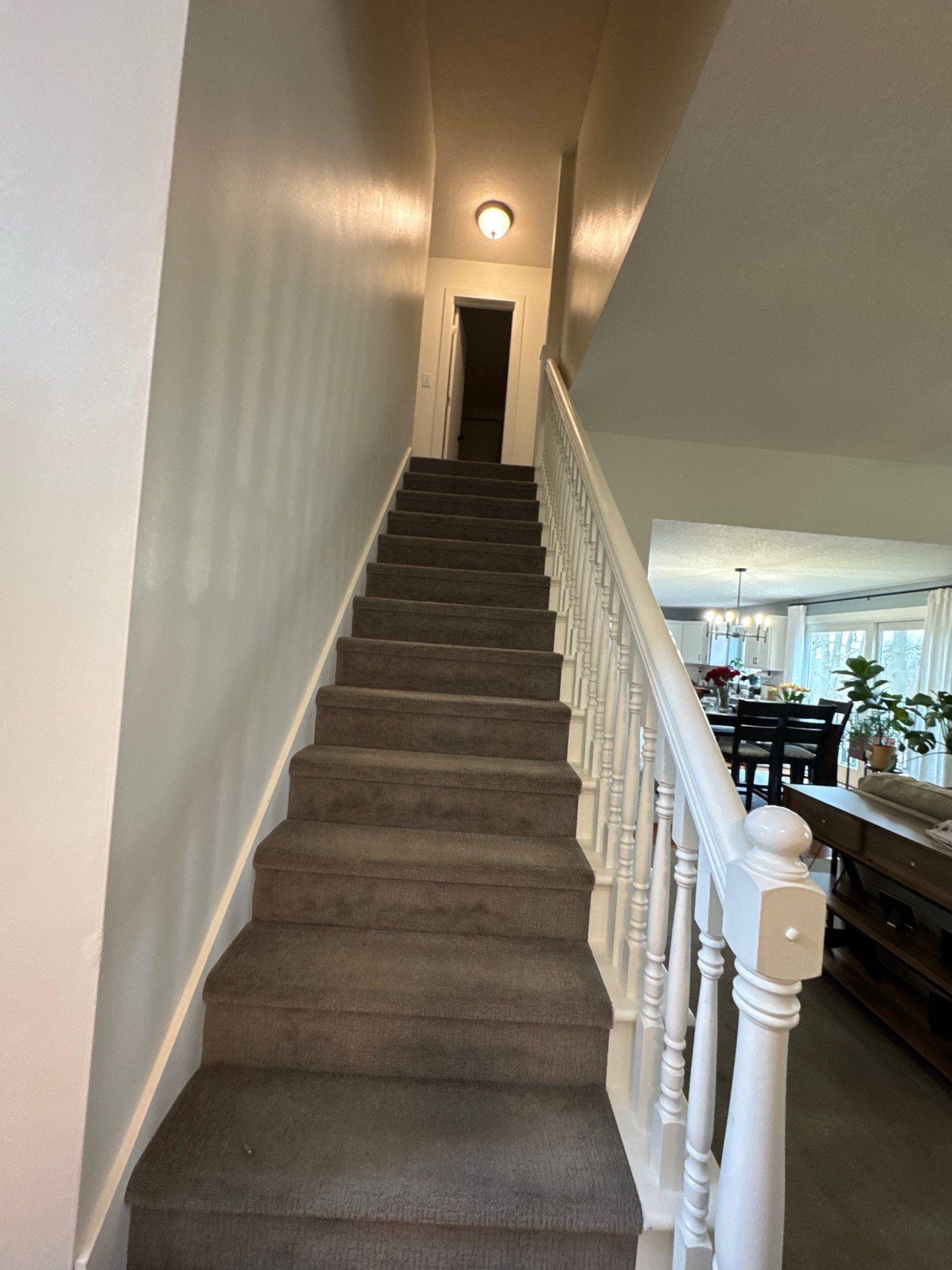 Residential Interior Wall Repaint | Foyer, Stairwell, Hallway & Living Room by Midwest Paint LLC