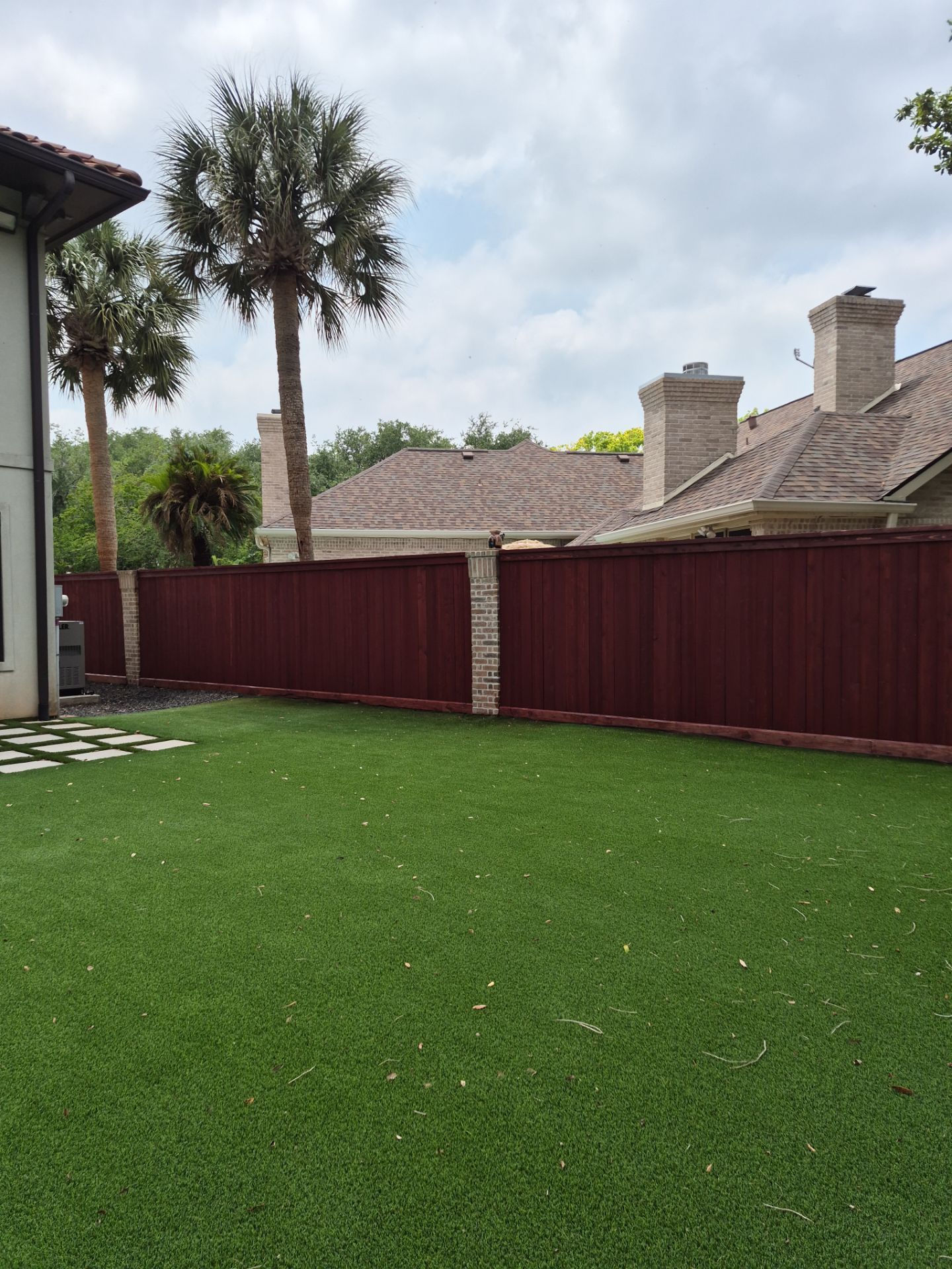 Western Red Cedar Privacy Fence with Dual-Stain Finish by Tim's Fences