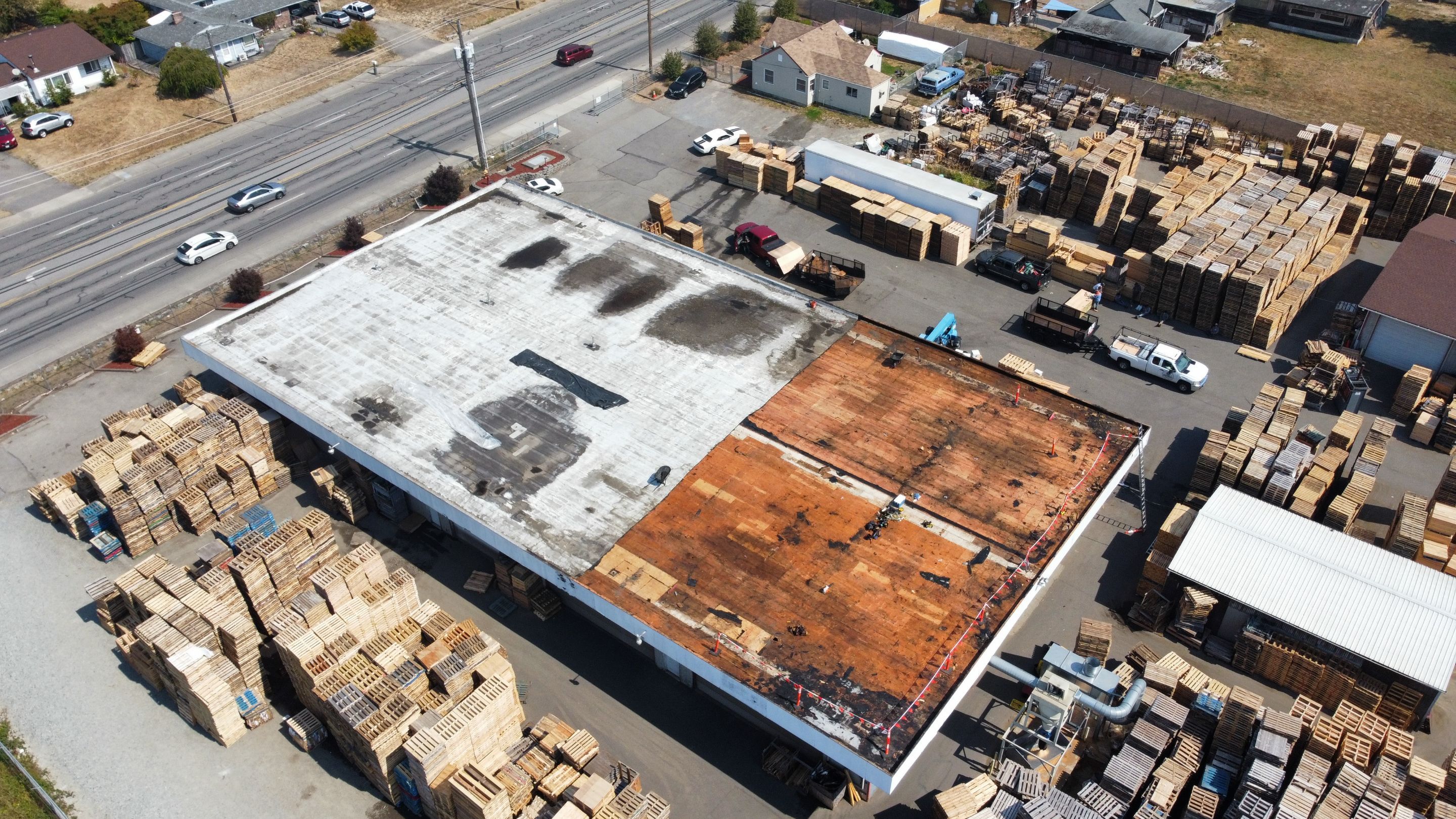 Warehouse Flat Roof - Torchdown to PVC by Roof Smart