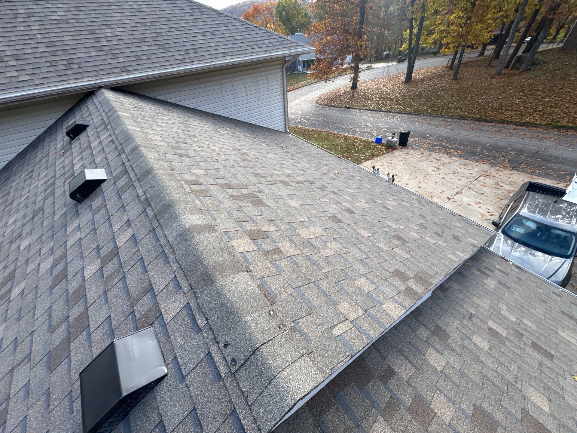 Residential Roofing & Gutter Install - Atlas Pinnacle Pristine Color Weathered Wood - Gutter Color White  by Titan Commercial & Residential Roofing 