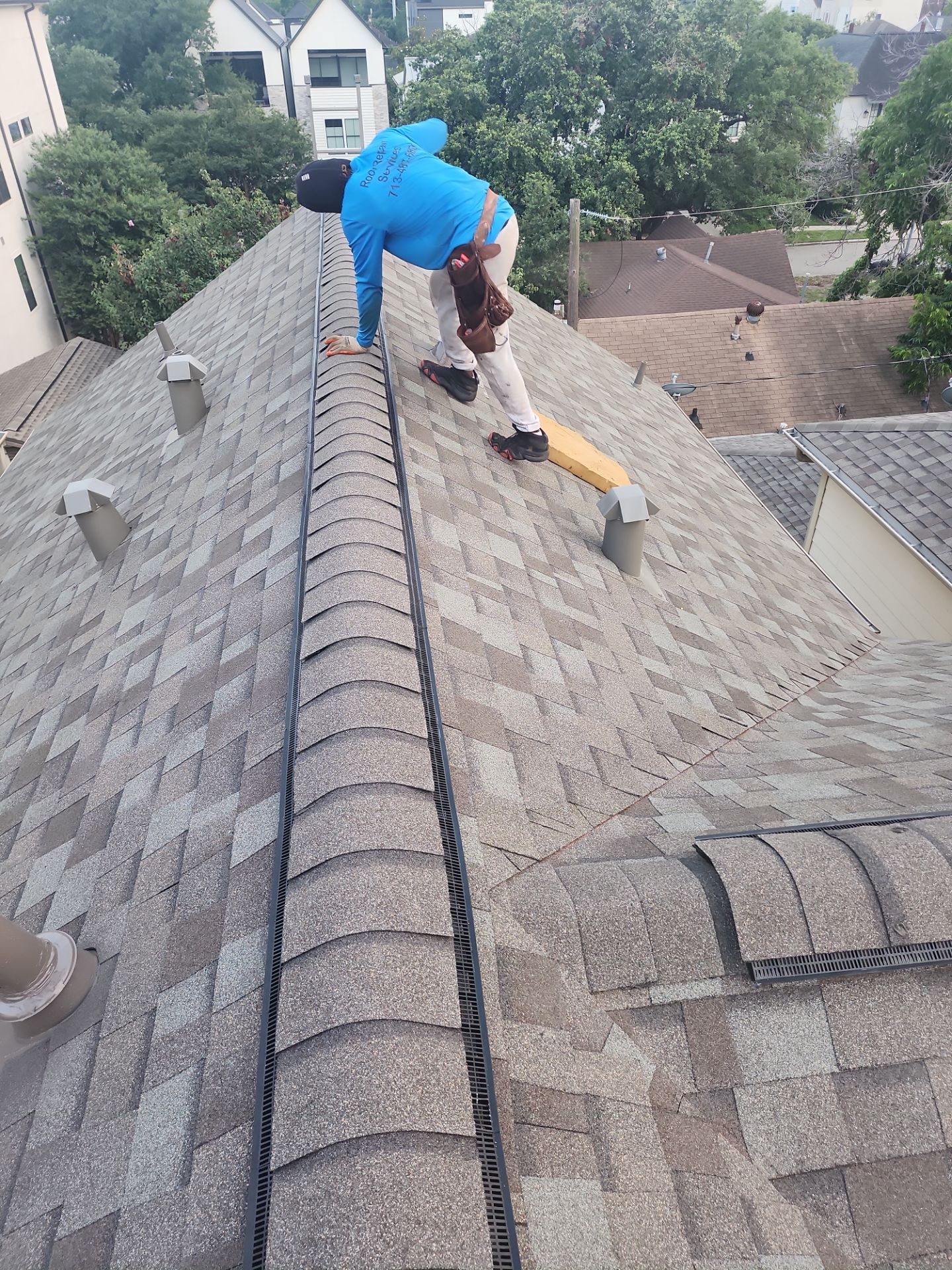 Residential Roofing Installation using Owen's Corning Duration (Lifetime) Shingles by Roof Repair Company