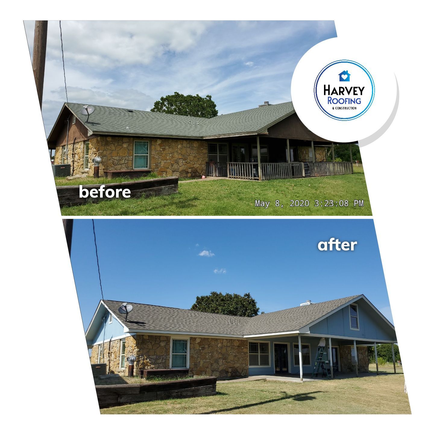 Residential Roofing Installation using ATLAS Pinnacle Pristine Shingles by Harvey Roofing & Construction
